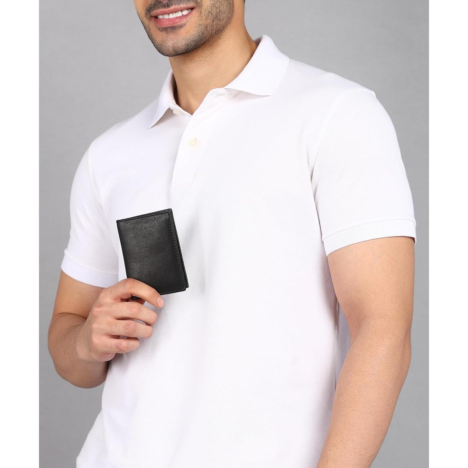 Cartera Bifold Slim de Cuero Genuine Leatherboss Negra - Compacta