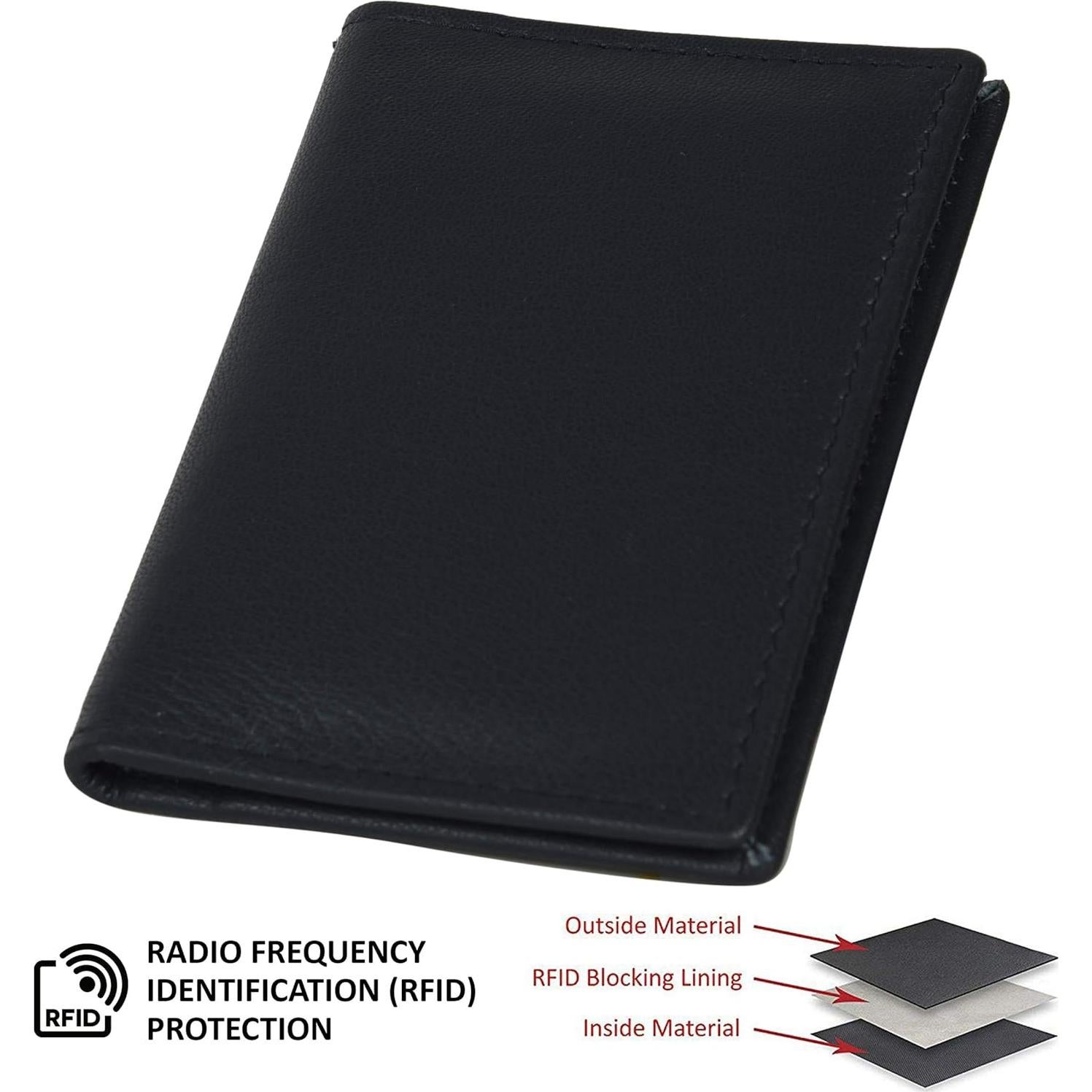 Cartera Bifold Slim de Cuero Genuine Leatherboss Negra - Compacta