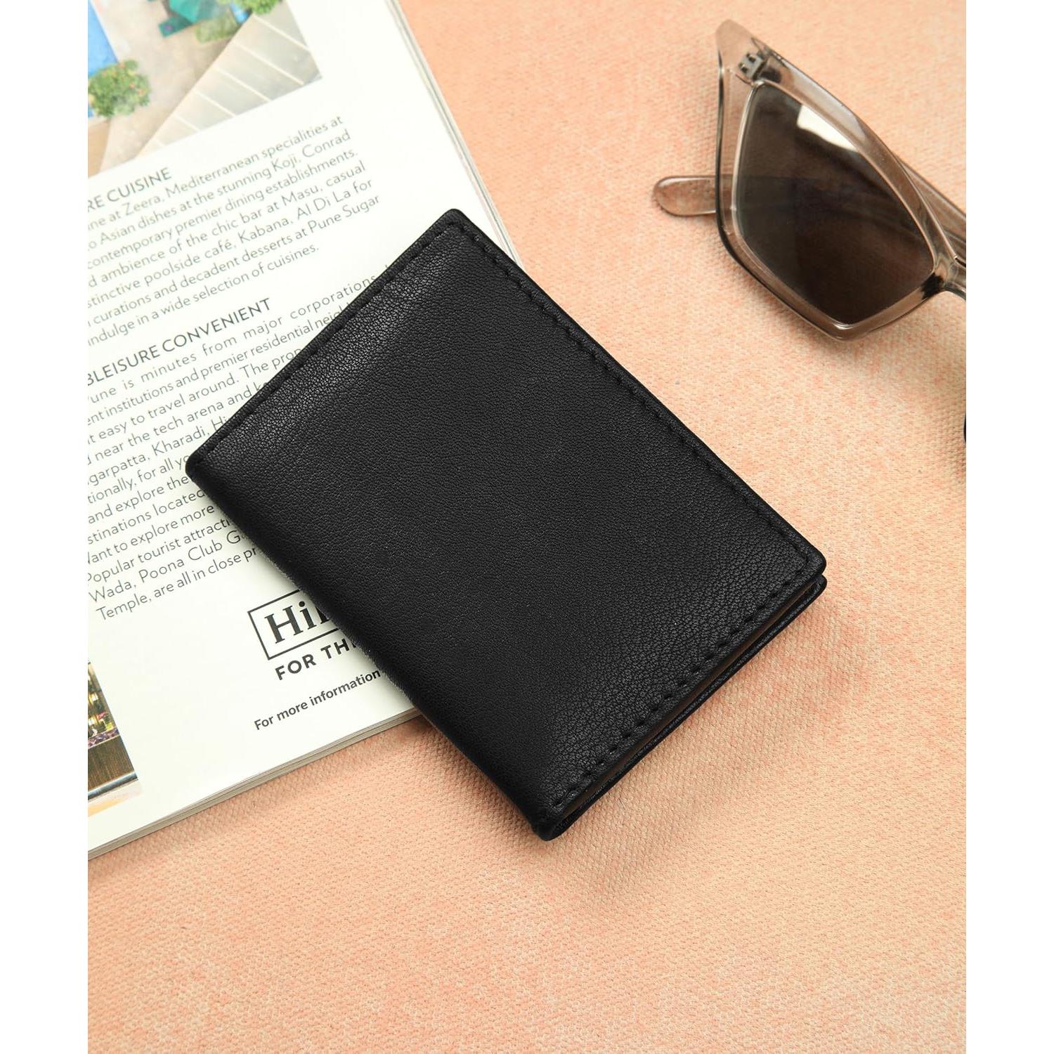 Cartera Bifold Slim de Cuero Genuine Leatherboss Negra - Compacta