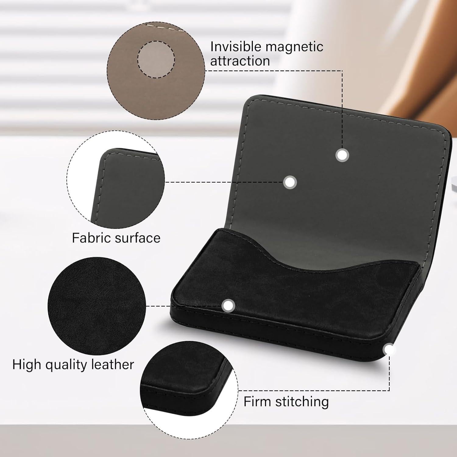 Soporte para Tarjetas de Negocio FORYEE Negro con Bloqueo RFID