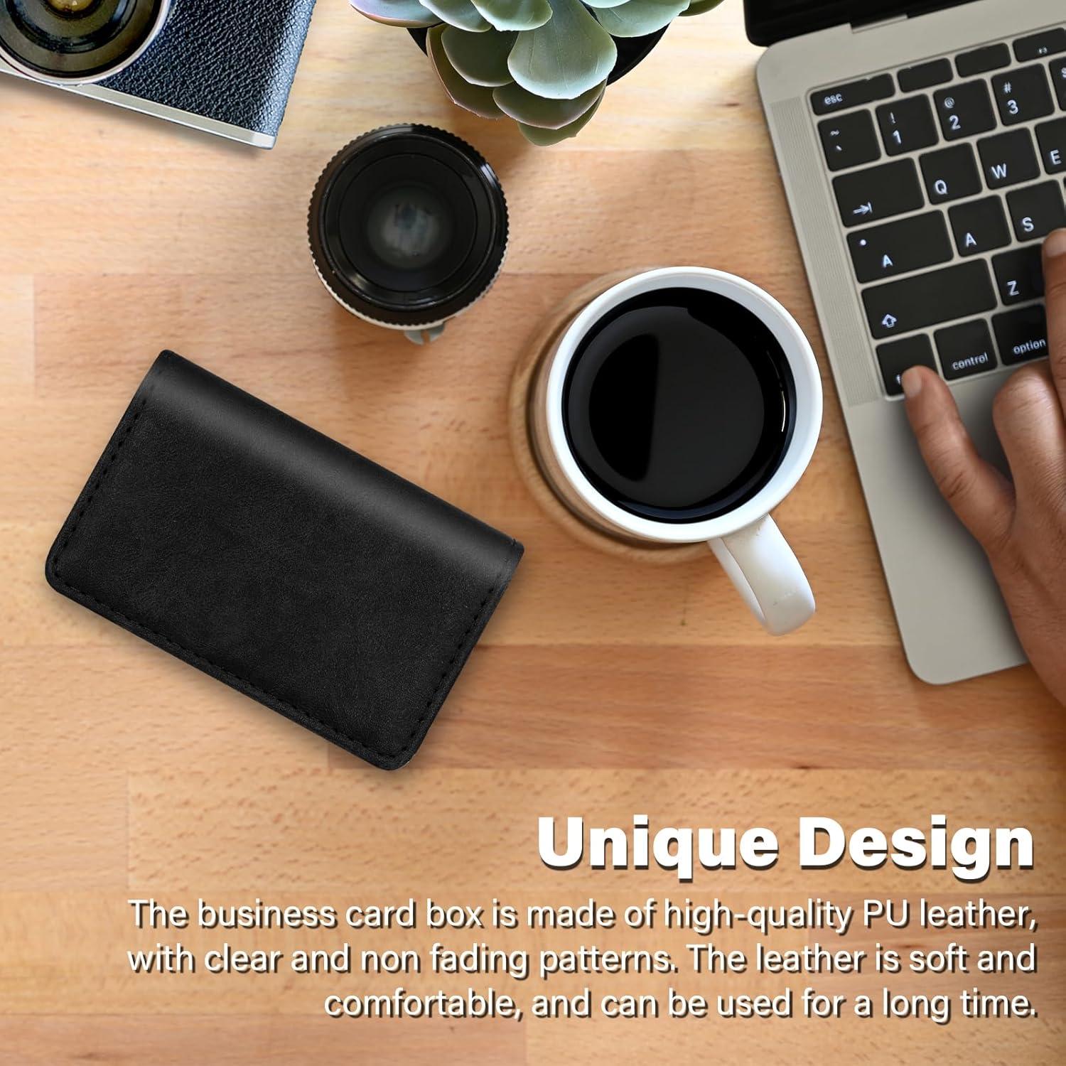 Soporte para Tarjetas de Negocio FORYEE Negro con Bloqueo RFID