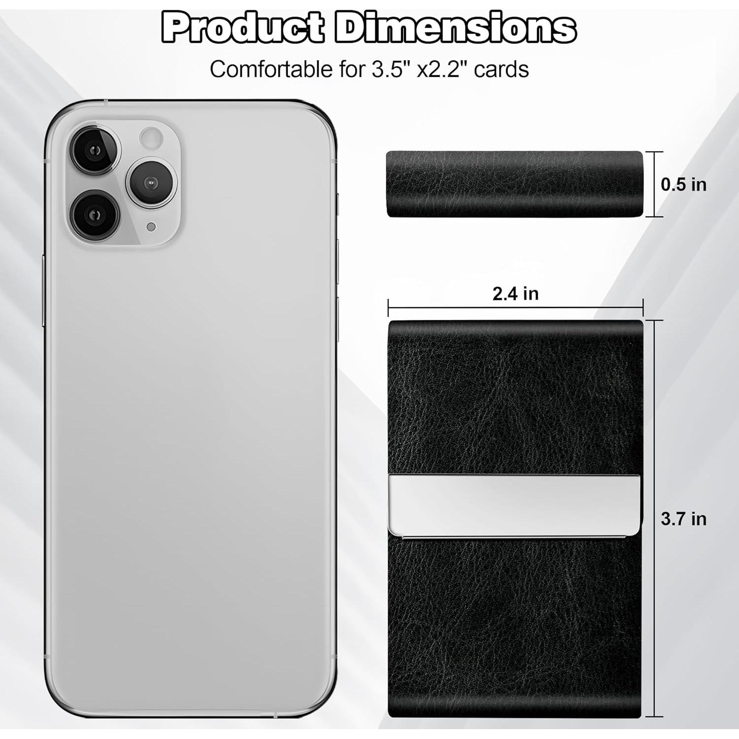 Estuche para Tarjetas de Visita DMFLY Negro con Cierre Magnético