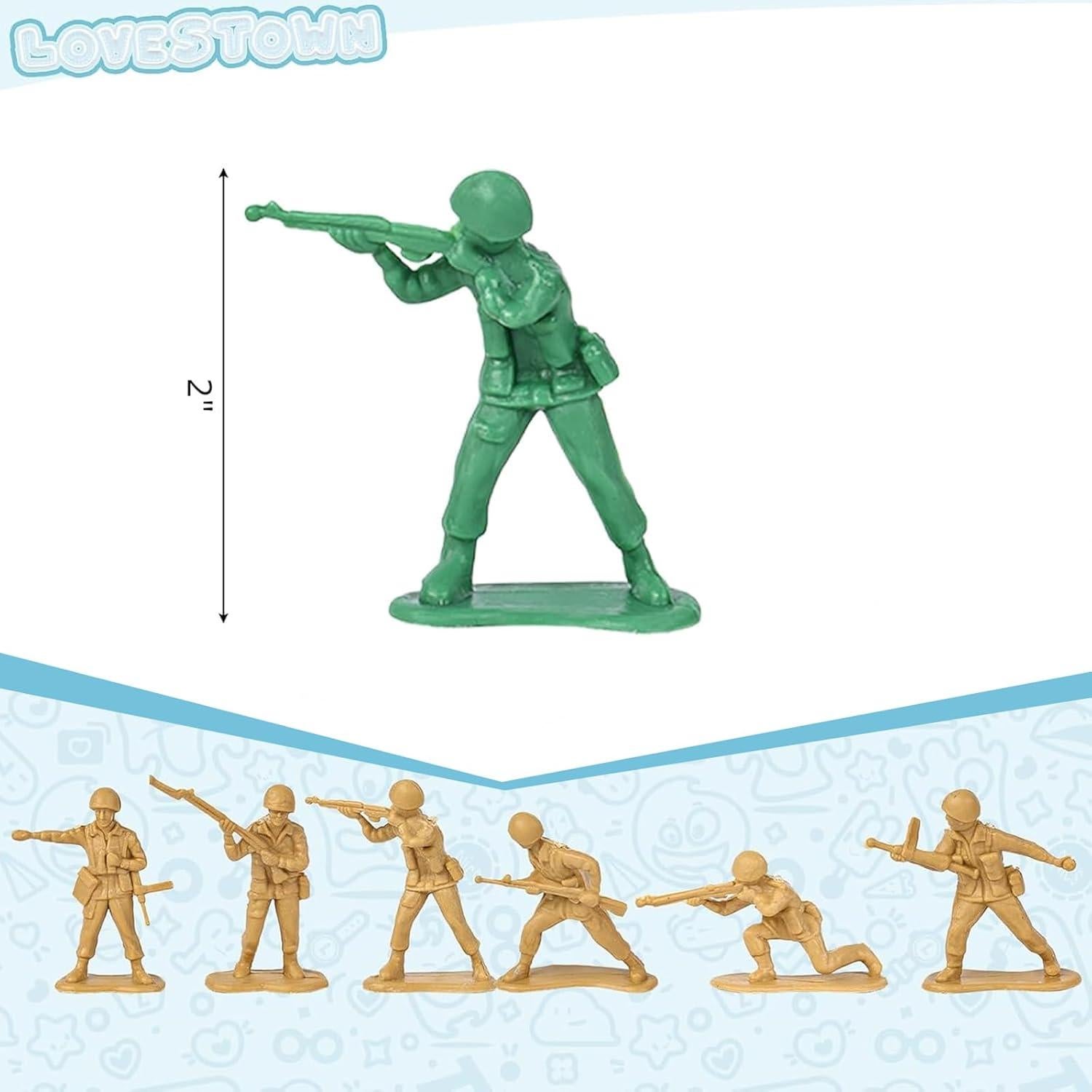Figuras de Acción Soldados LOVESTOWN 120PCS Plástico 5cm