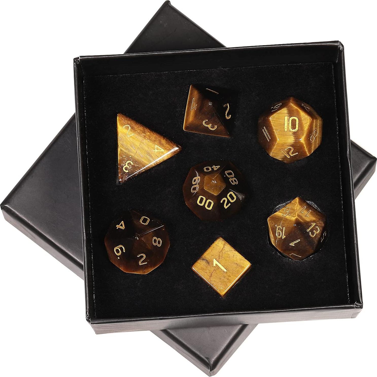 Juego de Dados DND Poliedricos y Runas Futhark Mookaitedecor