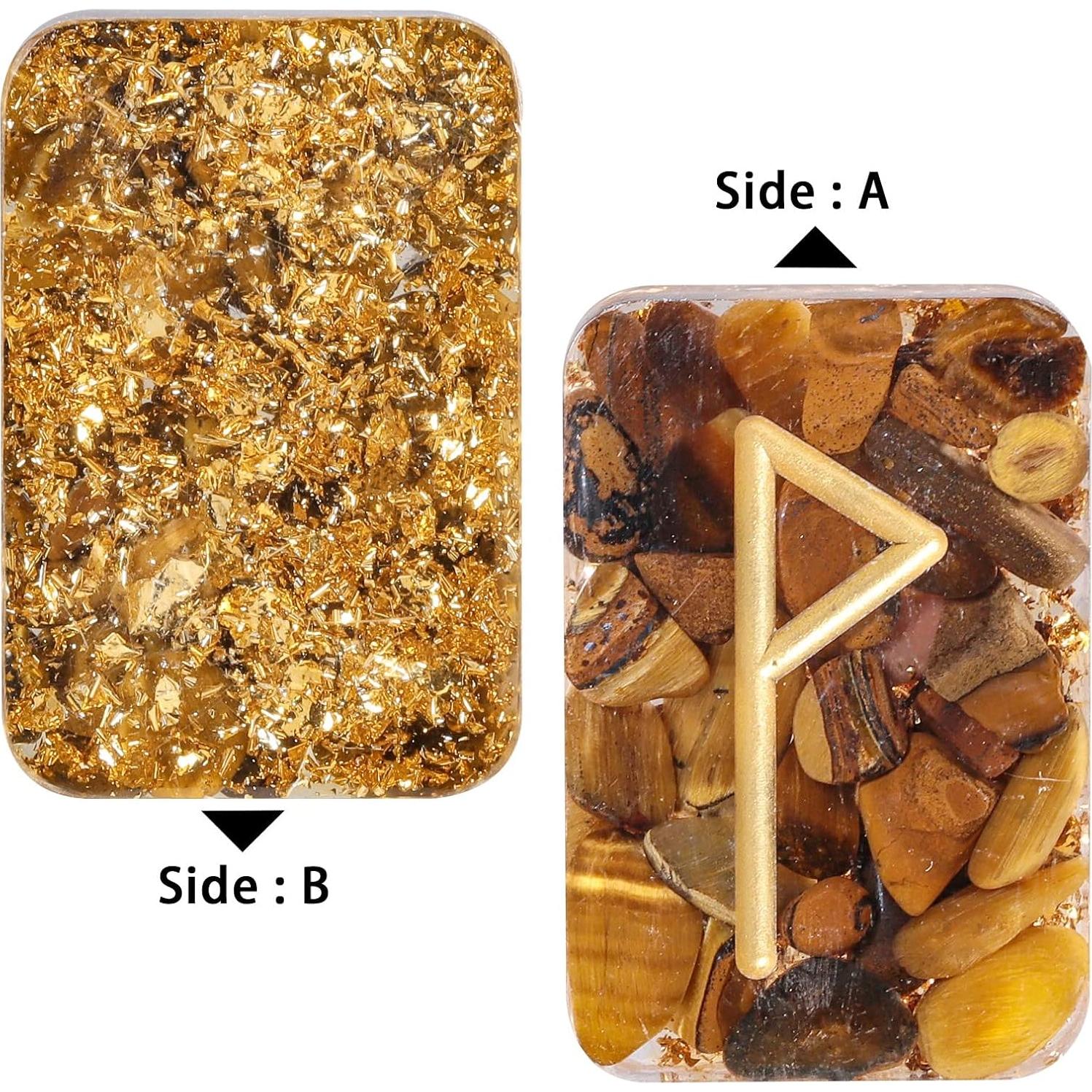 Juego de Dados DND Poliedricos y Runas Futhark Mookaitedecor