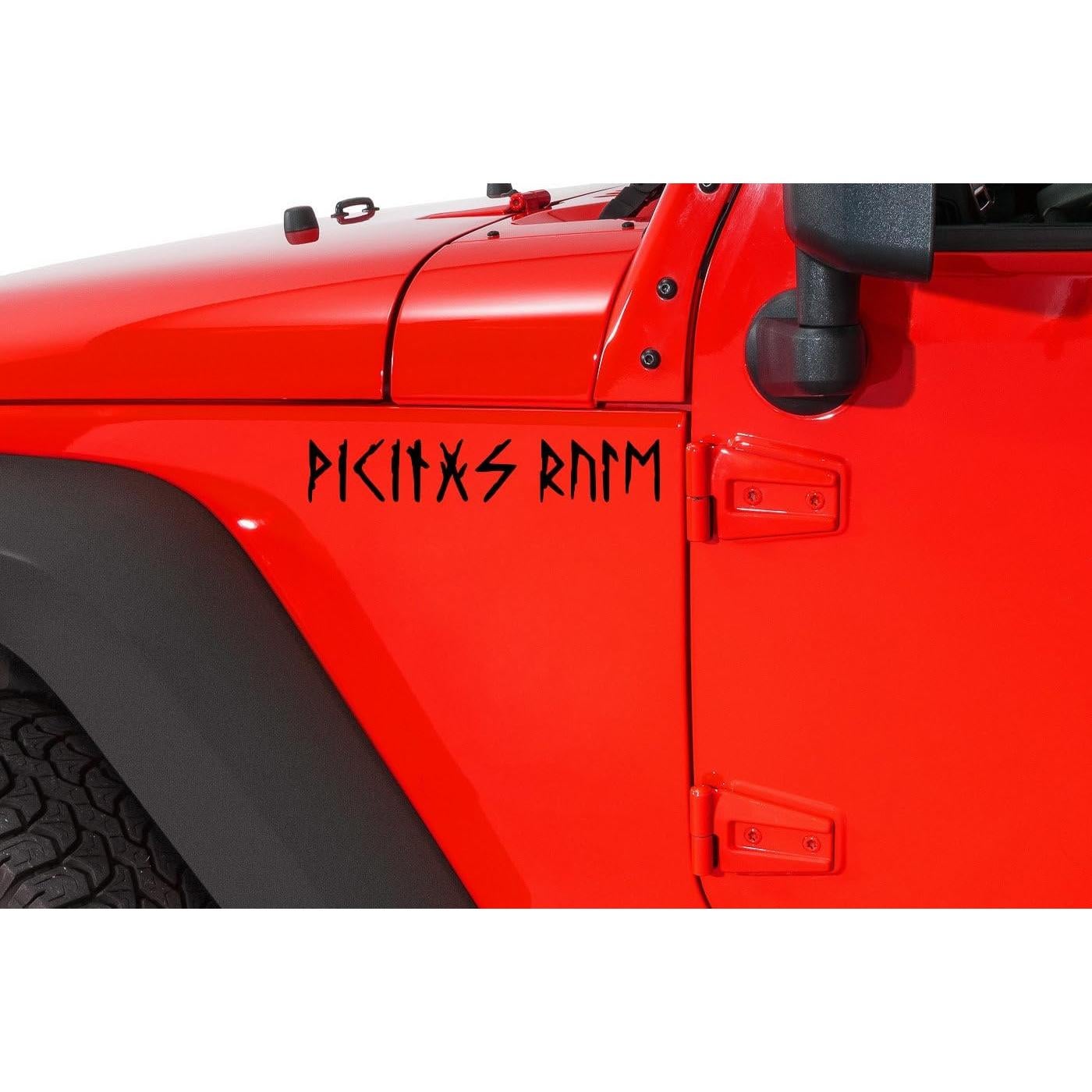 Calcomanía de Vinilo Personalizada Minglewood Runas Nórdicas 1-50.8 cm