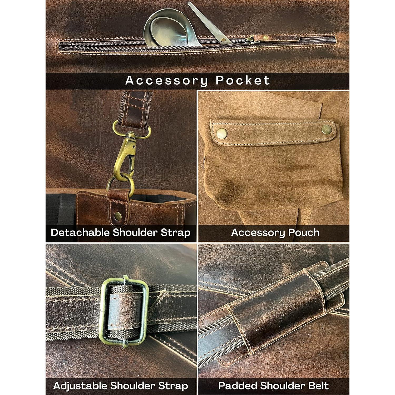 Bolsa de Cuchillos de Cuero Rustic Town para Chef - 11 Espacios