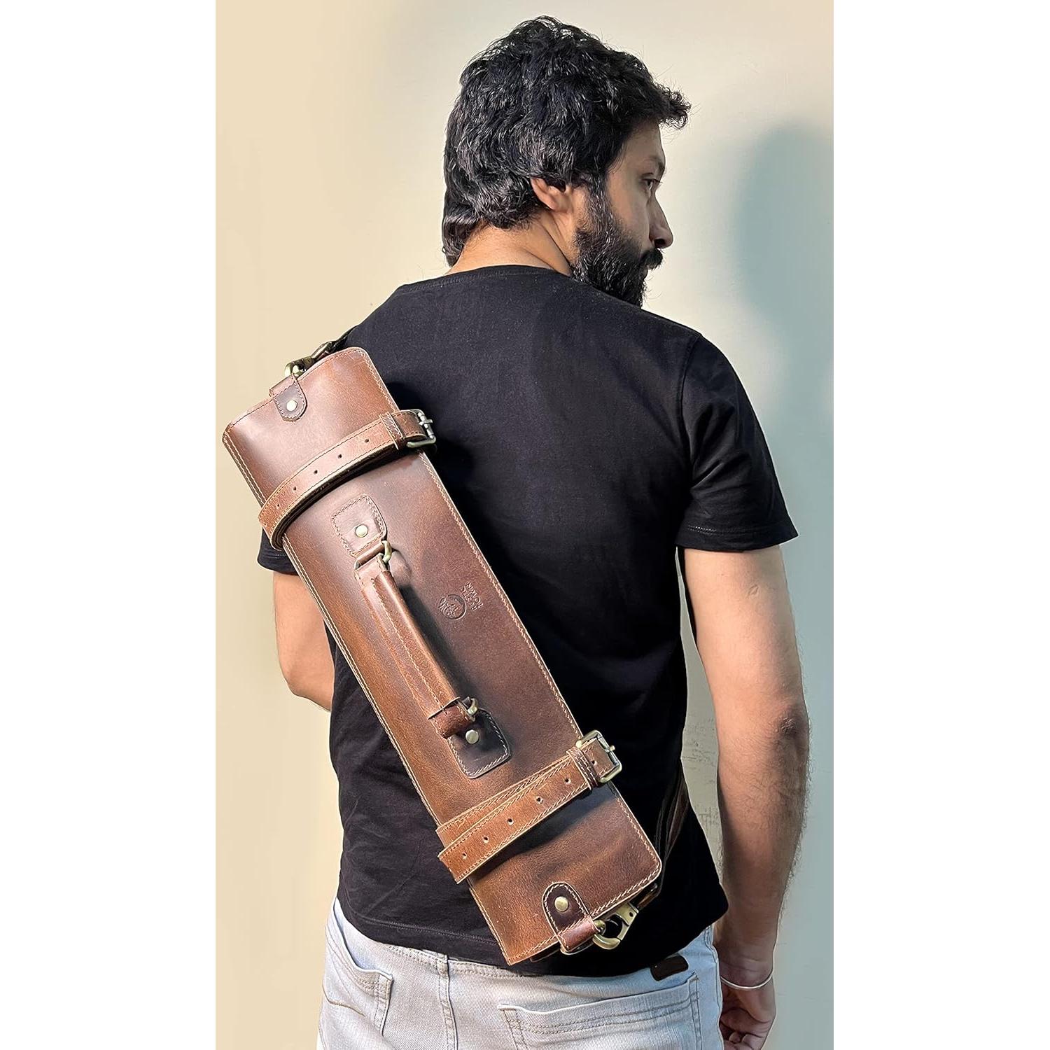 Bolsa de Cuchillos de Cuero Rustic Town para Chef - 11 Espacios