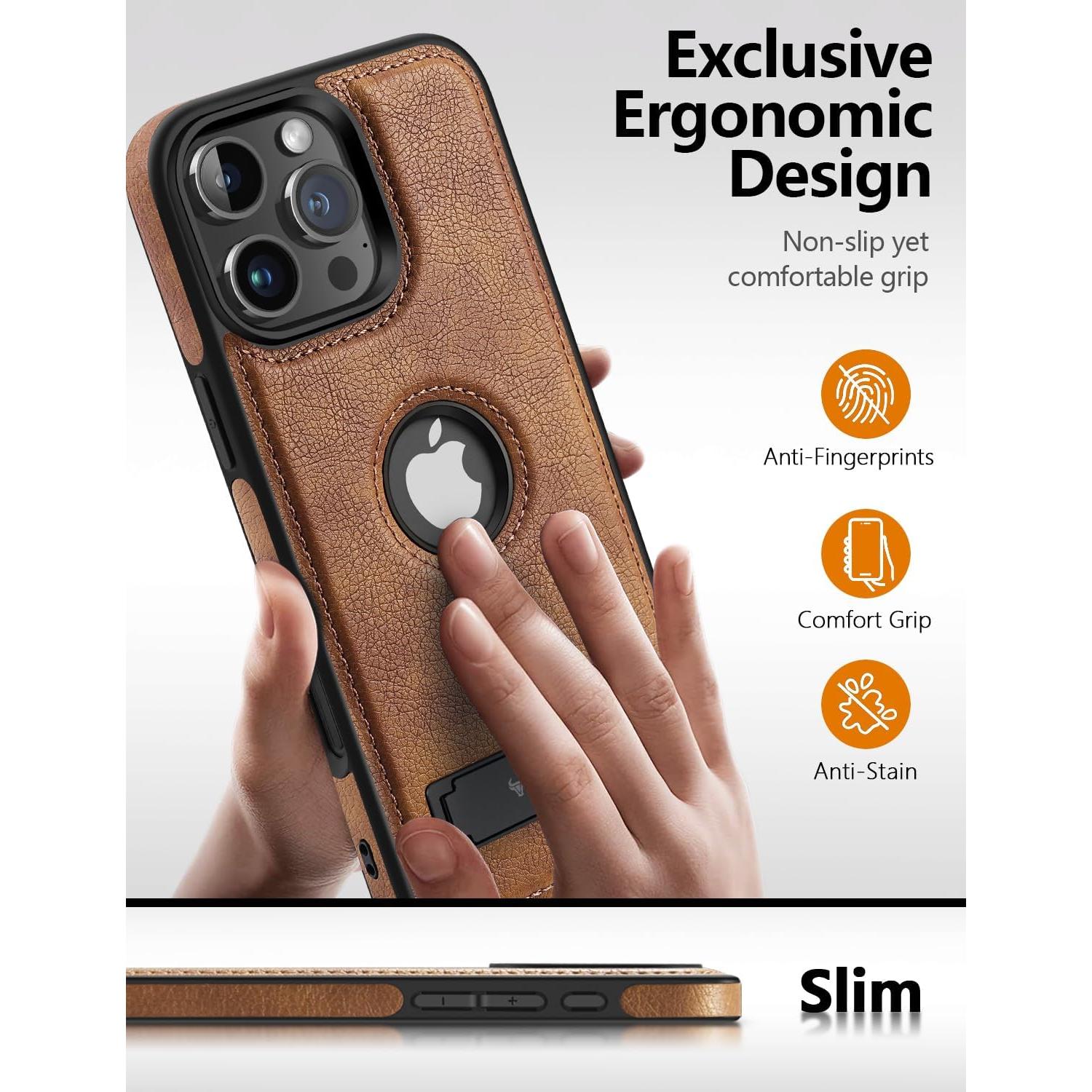 Funda Magnética de Cuero WEITE168 para iPhone 16 Pro Max 6.9"