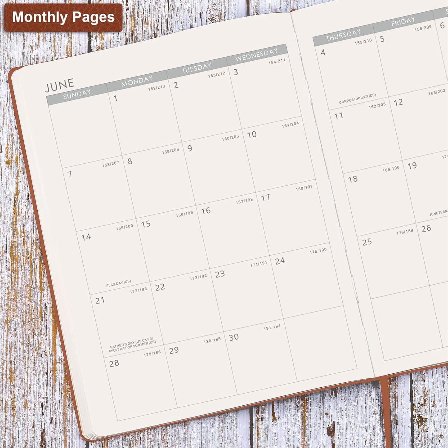 Planificador 2026 Lemome Semanal y Mensual A4 Marrón