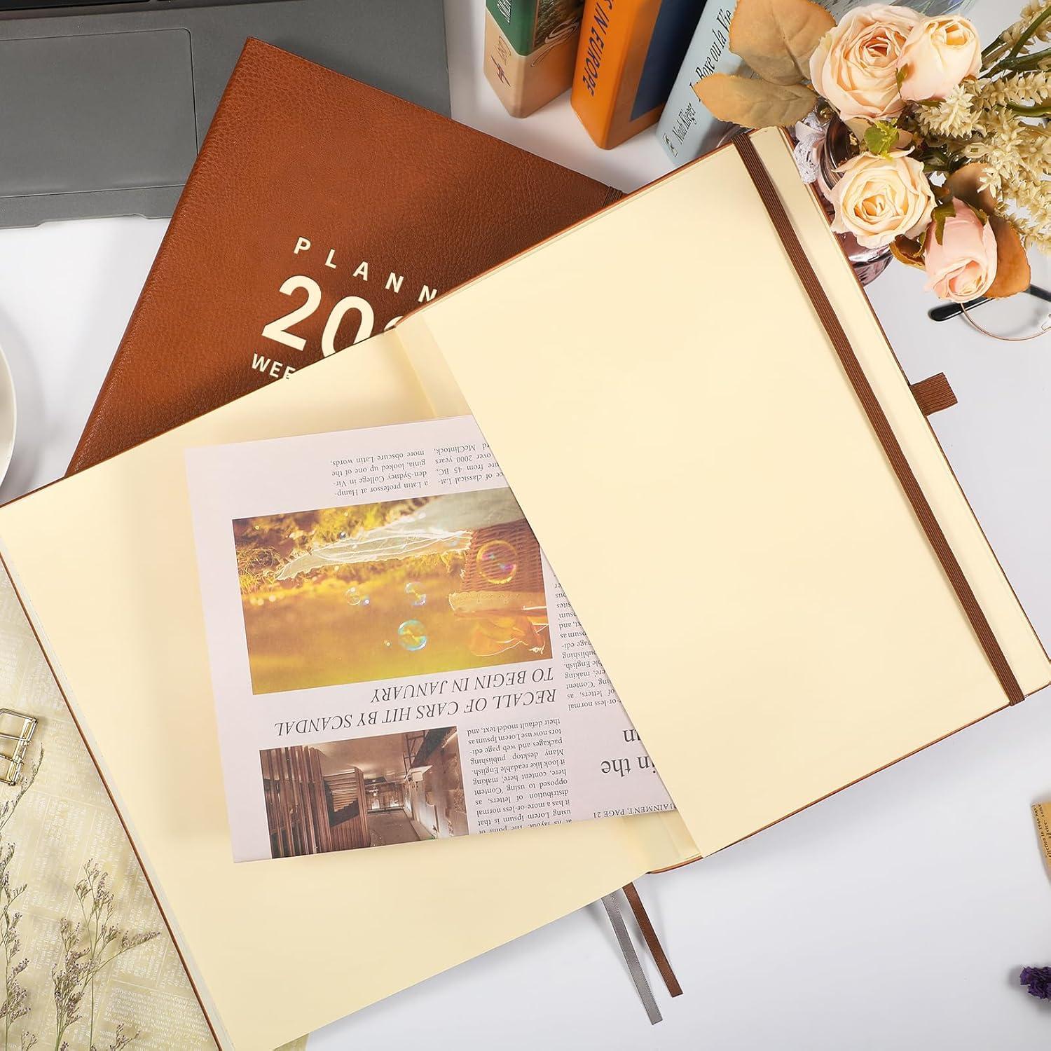 Planificador 2026 Lemome Semanal y Mensual A4 Marrón