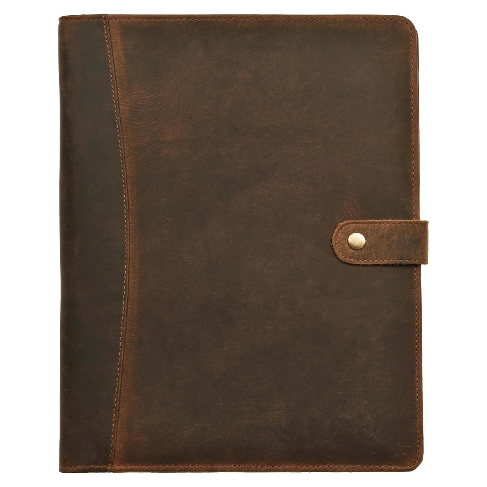 Portafolio de Cuero Village - Organizador A4 Carta Marrón
