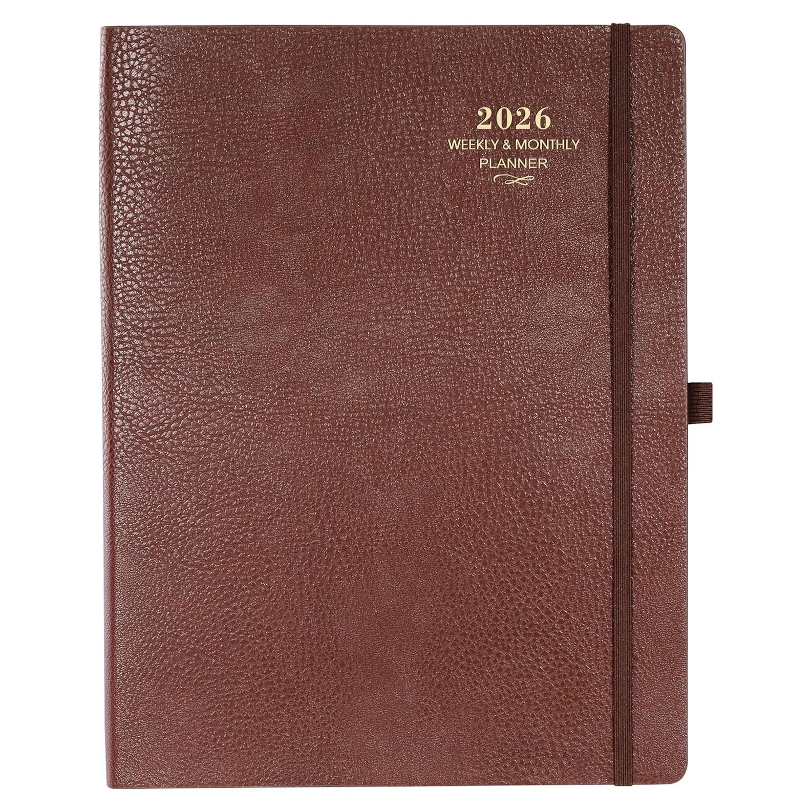 Planificador 2026 Artfan Marrón A5 con Cubierta de Cuero