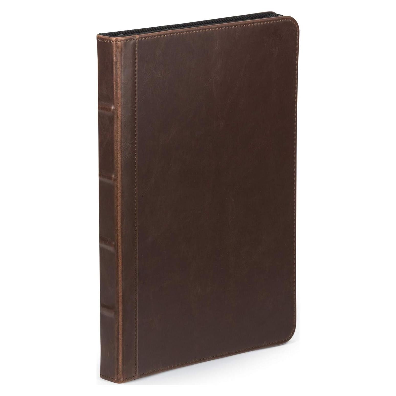 Portafolio Vintage Samsill con Cierre de Cuero Sintético 21.6x27.9cm