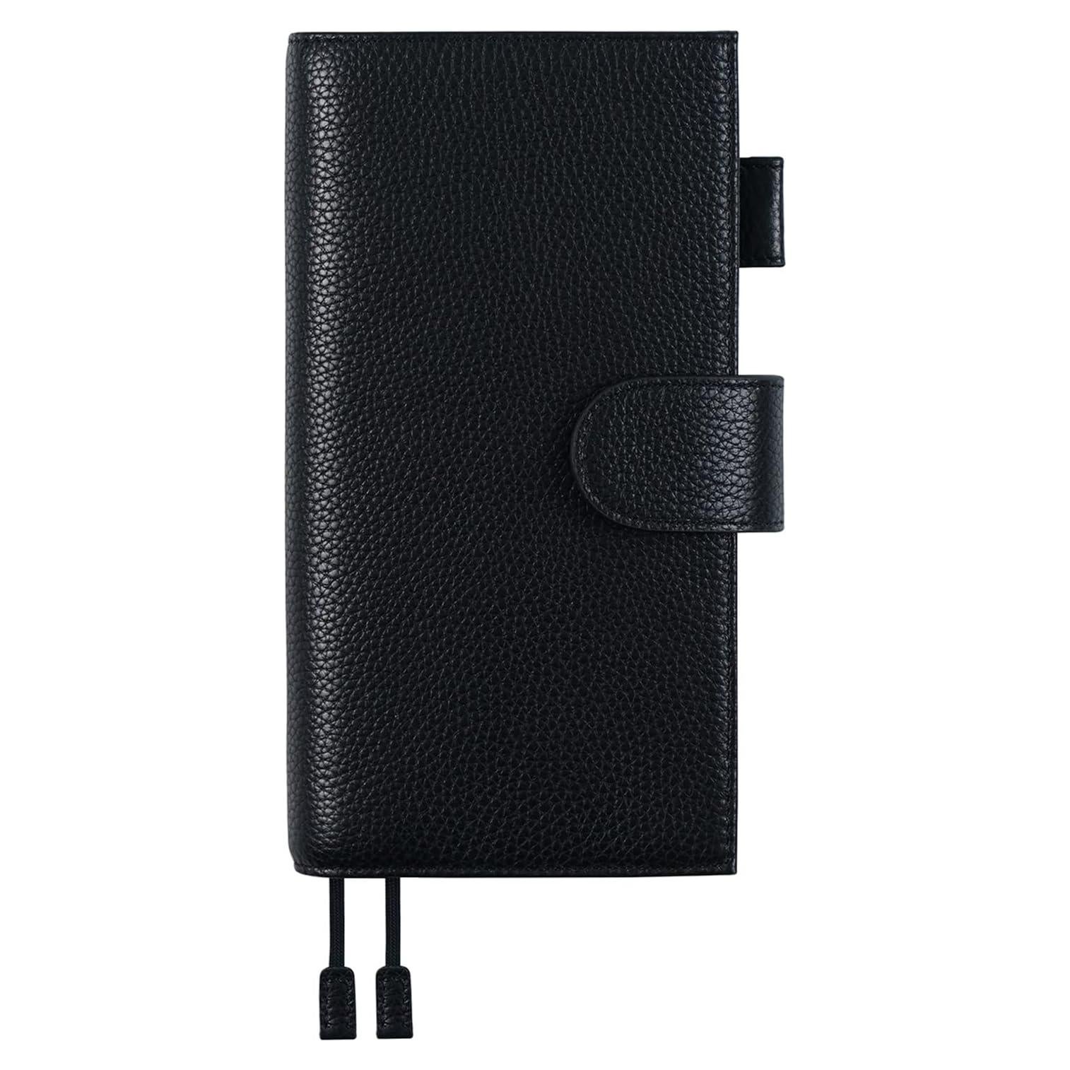 Cubierta de Cuero Moterm para Hobonichi Weeks - Negro Texturizado