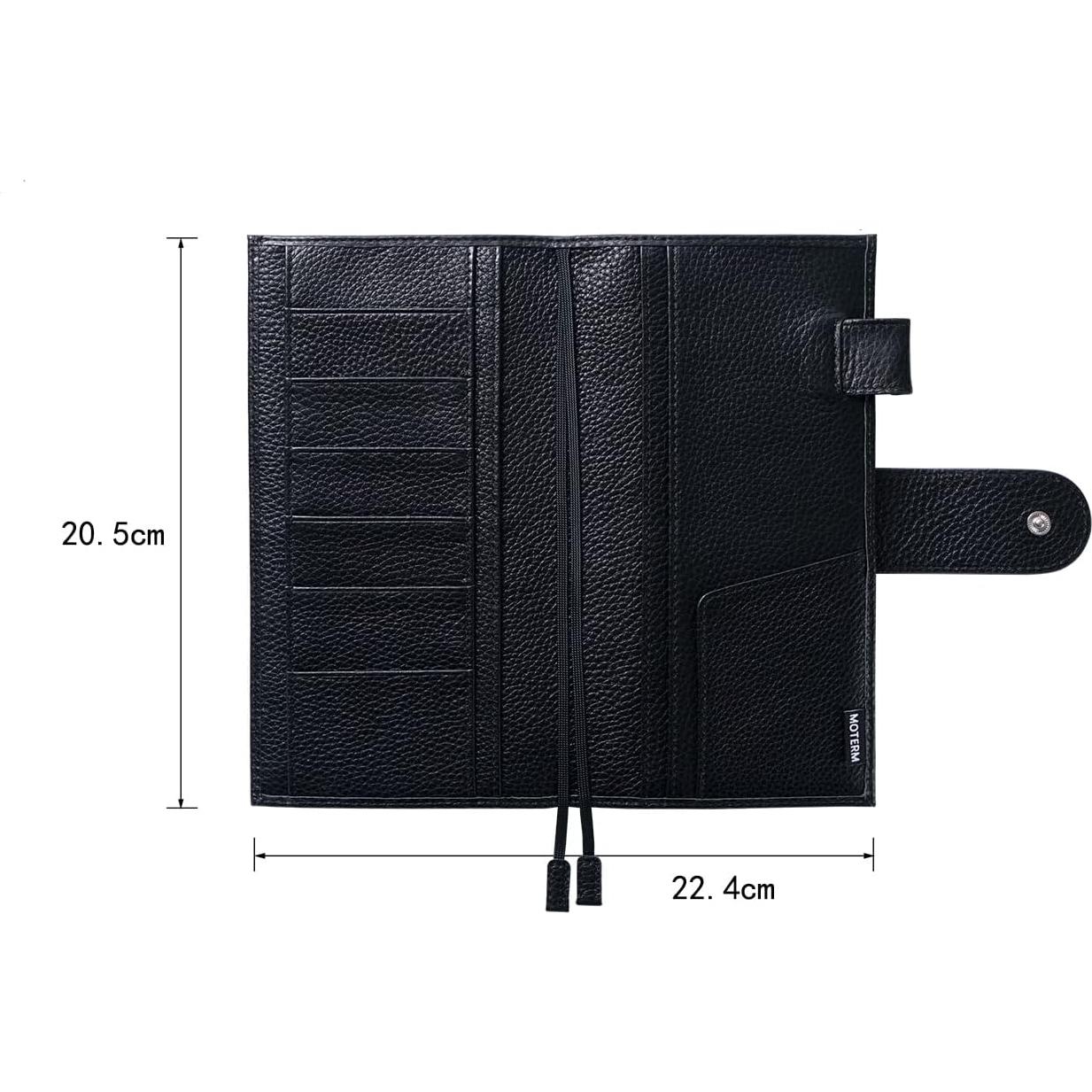 Cubierta de Cuero Moterm para Hobonichi Weeks - Negro Texturizado