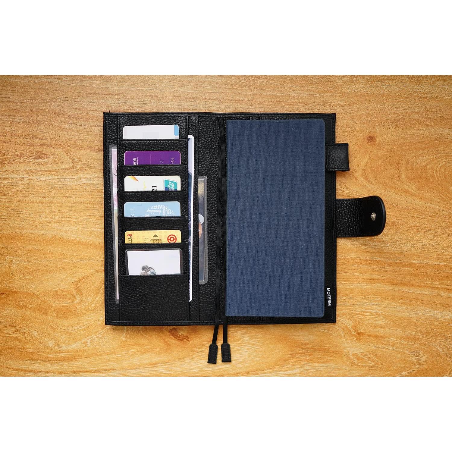 Cubierta de Cuero Moterm para Hobonichi Weeks - Negro Texturizado