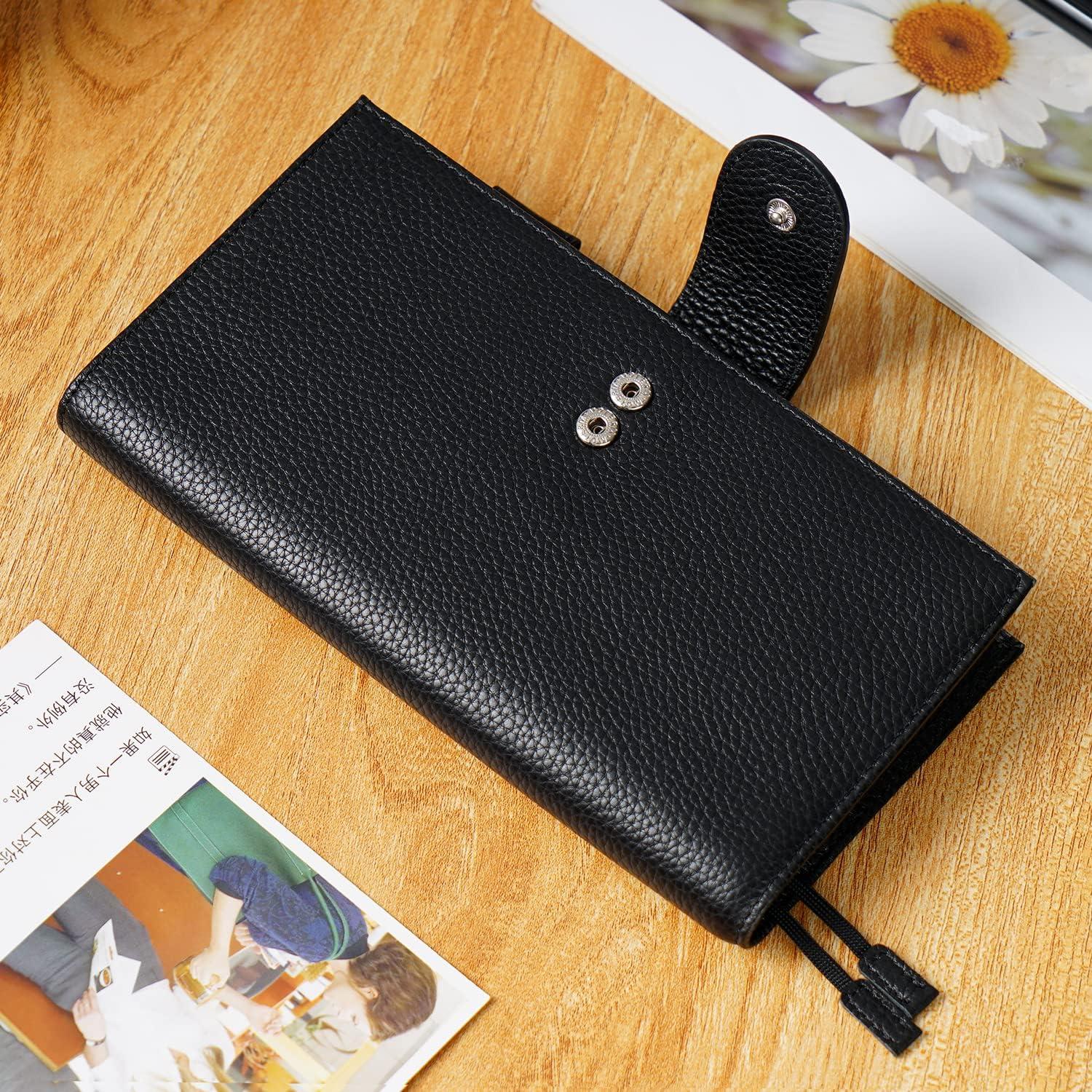 Cubierta de Cuero Moterm para Hobonichi Weeks - Negro Texturizado