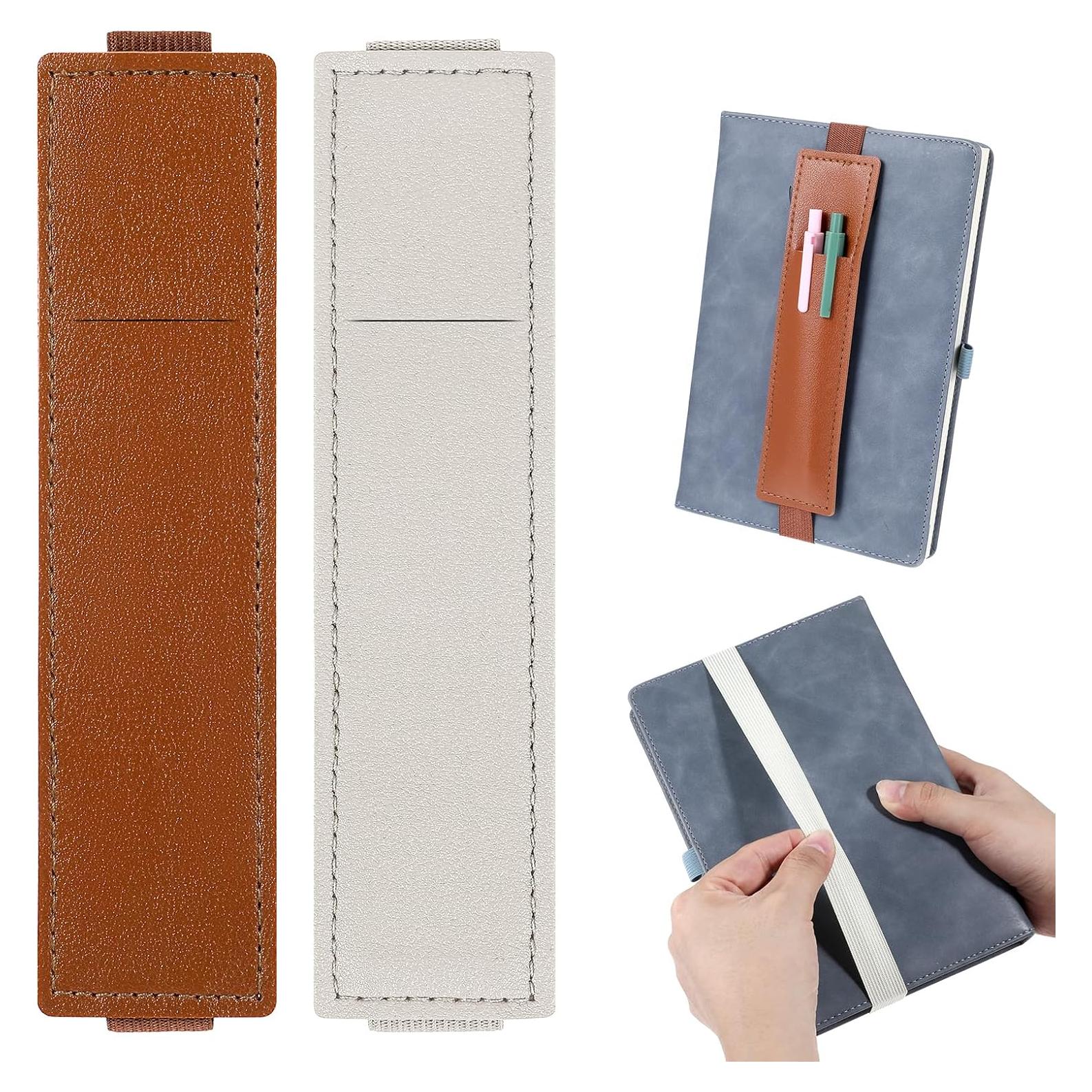 Soporte Elástico para Bolígrafos PU AHQiZFX - 2 Pcs Ajustable