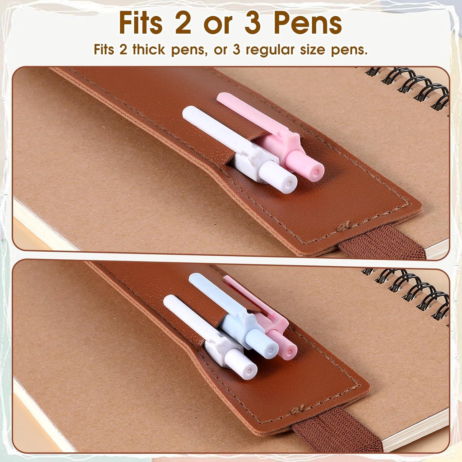 Soporte Elástico para Bolígrafos PU AHQiZFX - 2 Pcs Ajustable