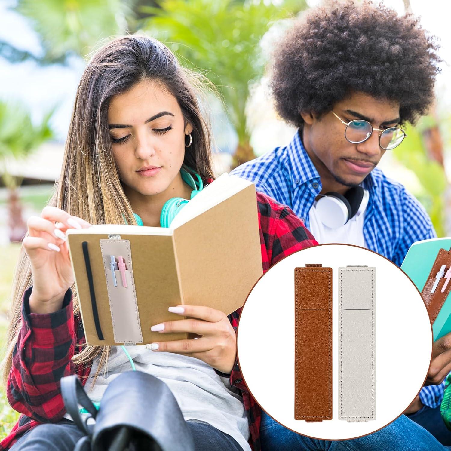 Soporte Elástico para Bolígrafos PU AHQiZFX - 2 Pcs Ajustable