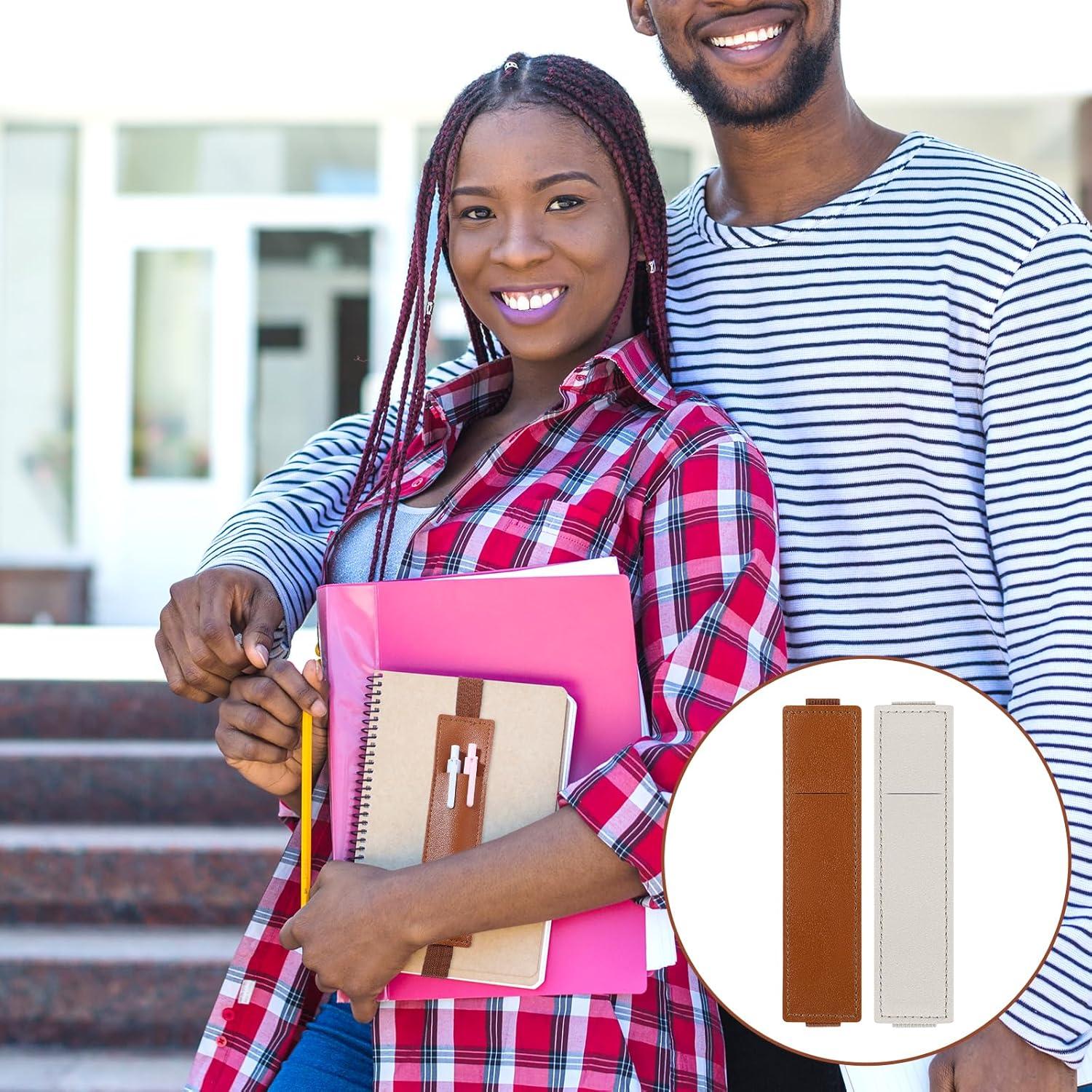 Soporte Elástico para Bolígrafos PU AHQiZFX - 2 Pcs Ajustable