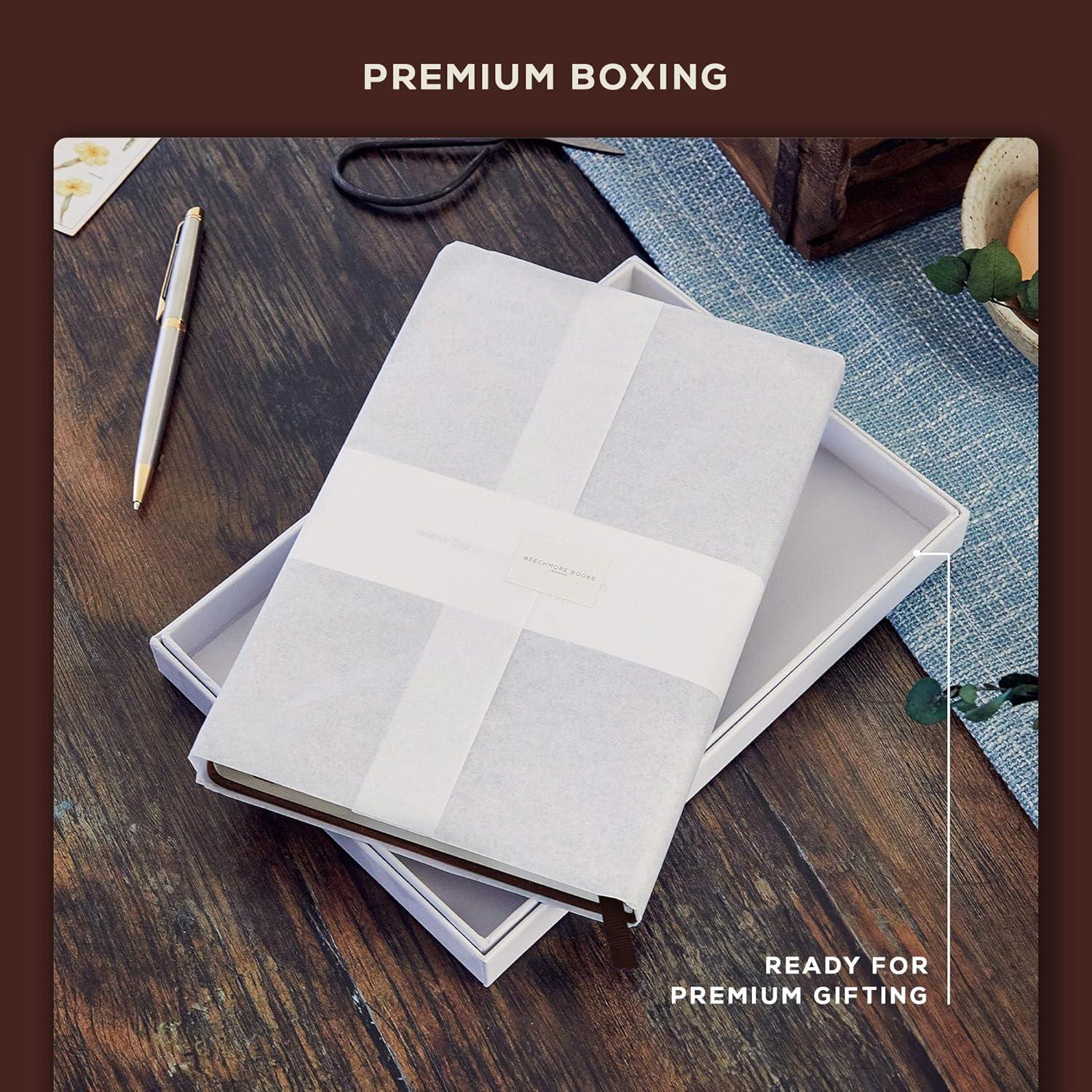 Cuaderno Rayado A5 Beechmore Libros 160 Páginas Piel Dura