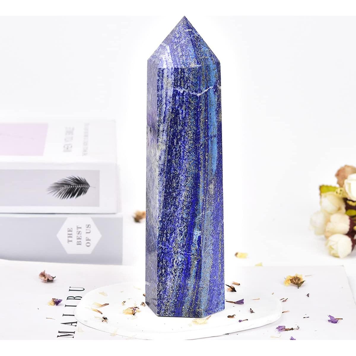 Obelisco de Lapis Lazuli Natural Grande 0.65 kg para Reiki