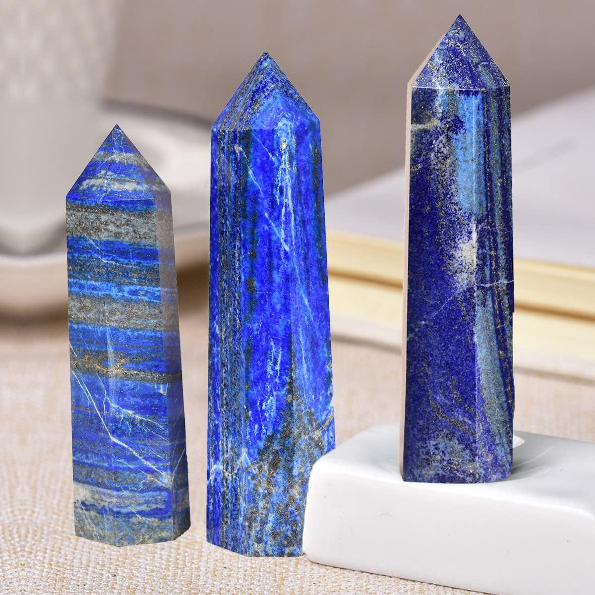 Obelisco de Lapis Lazuli Natural Grande 0.65 kg para Reiki