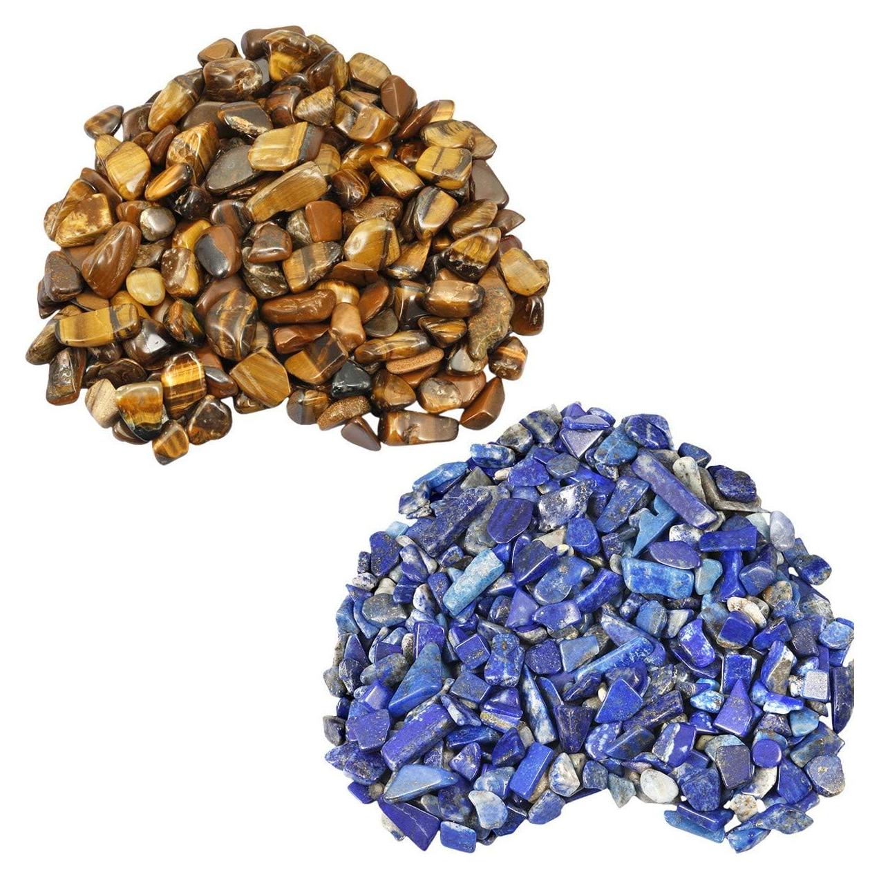 Piedras Chips Ojo de Tigre y Lapis Lazuli SUNYIK 227g