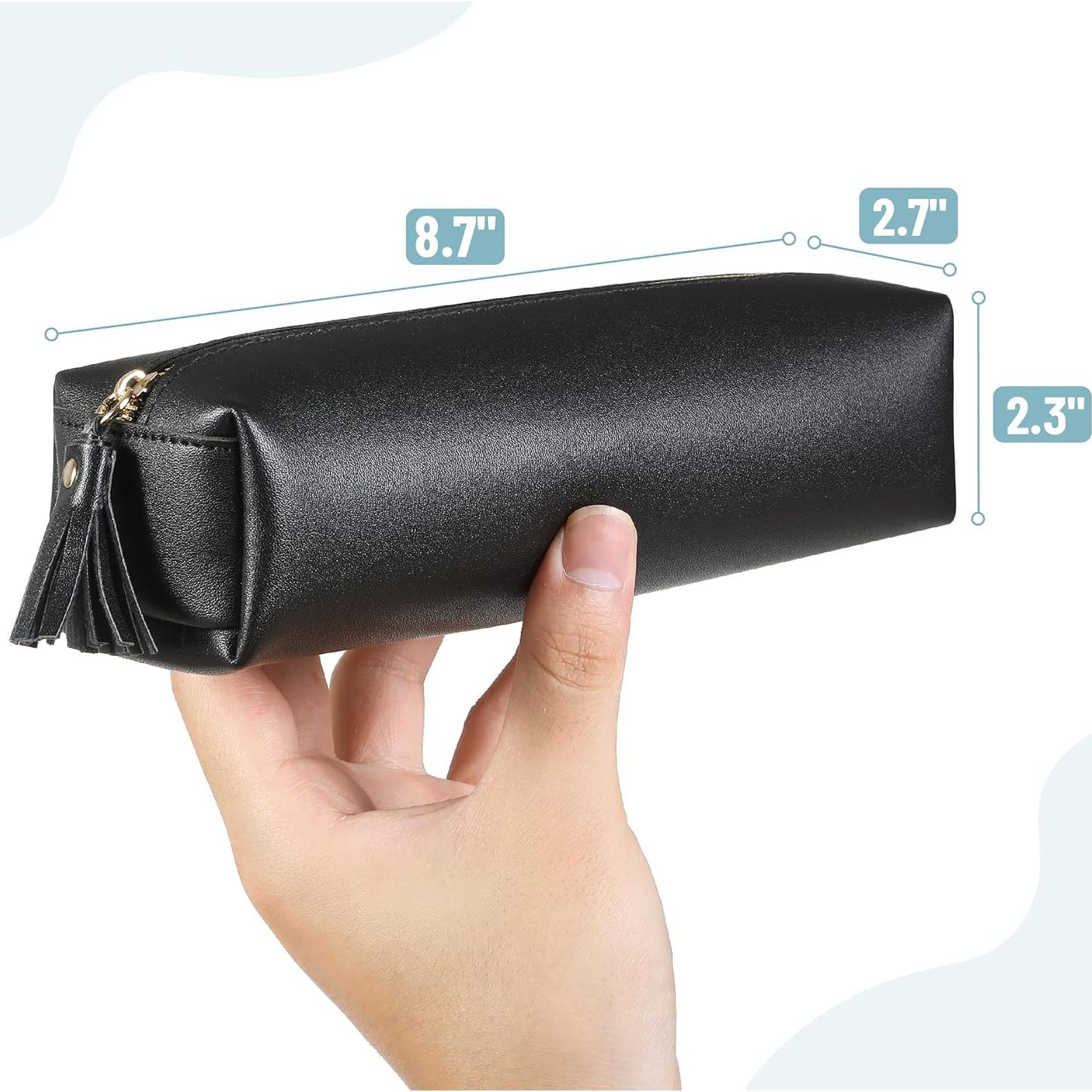 Estuche de Lápices Mr. Pen Negro Compacto 26.2x12.8 cm