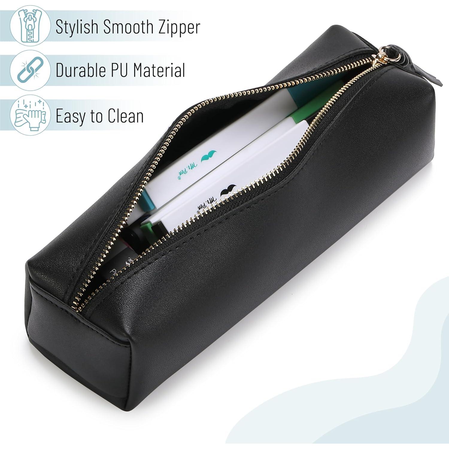 Estuche de Lápices Mr. Pen Negro Compacto 26.2x12.8 cm