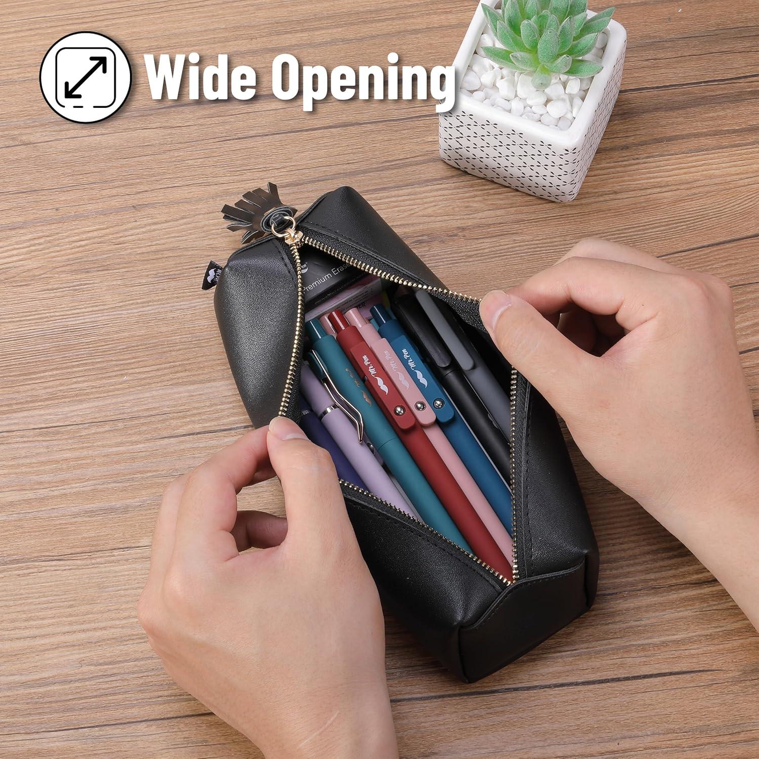 Estuche de Lápices Mr. Pen Negro Compacto 26.2x12.8 cm