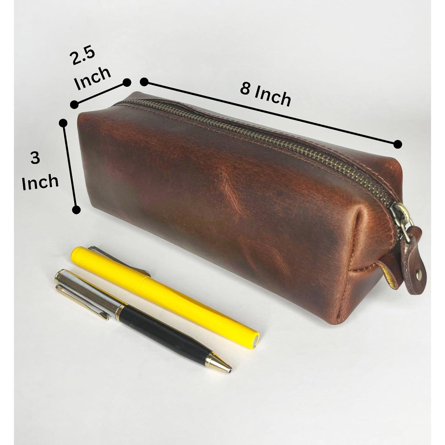 Estuche de Lápiz de Cuero Rustic Town - 20.3x7.6x6.4 cm