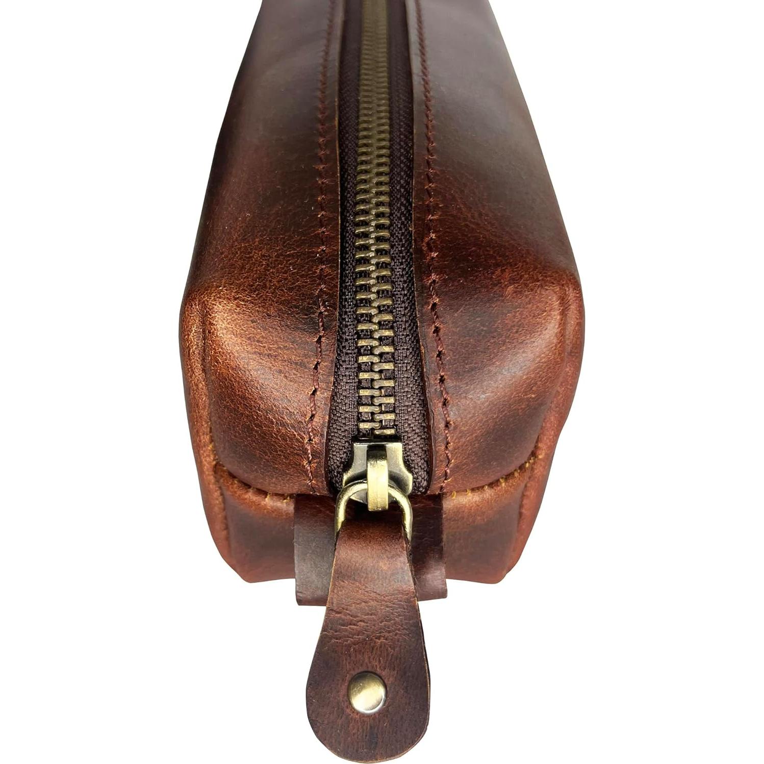 Estuche de Lápiz de Cuero Rustic Town - 20.3x7.6x6.4 cm