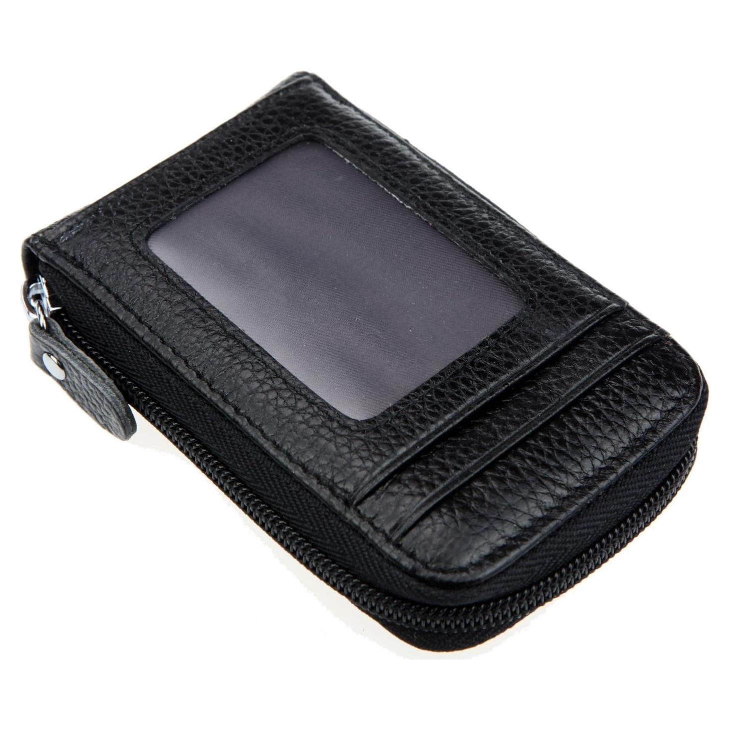 Caso Organizador de Tarjetas de Crédito DKER Cuero Negro RFID