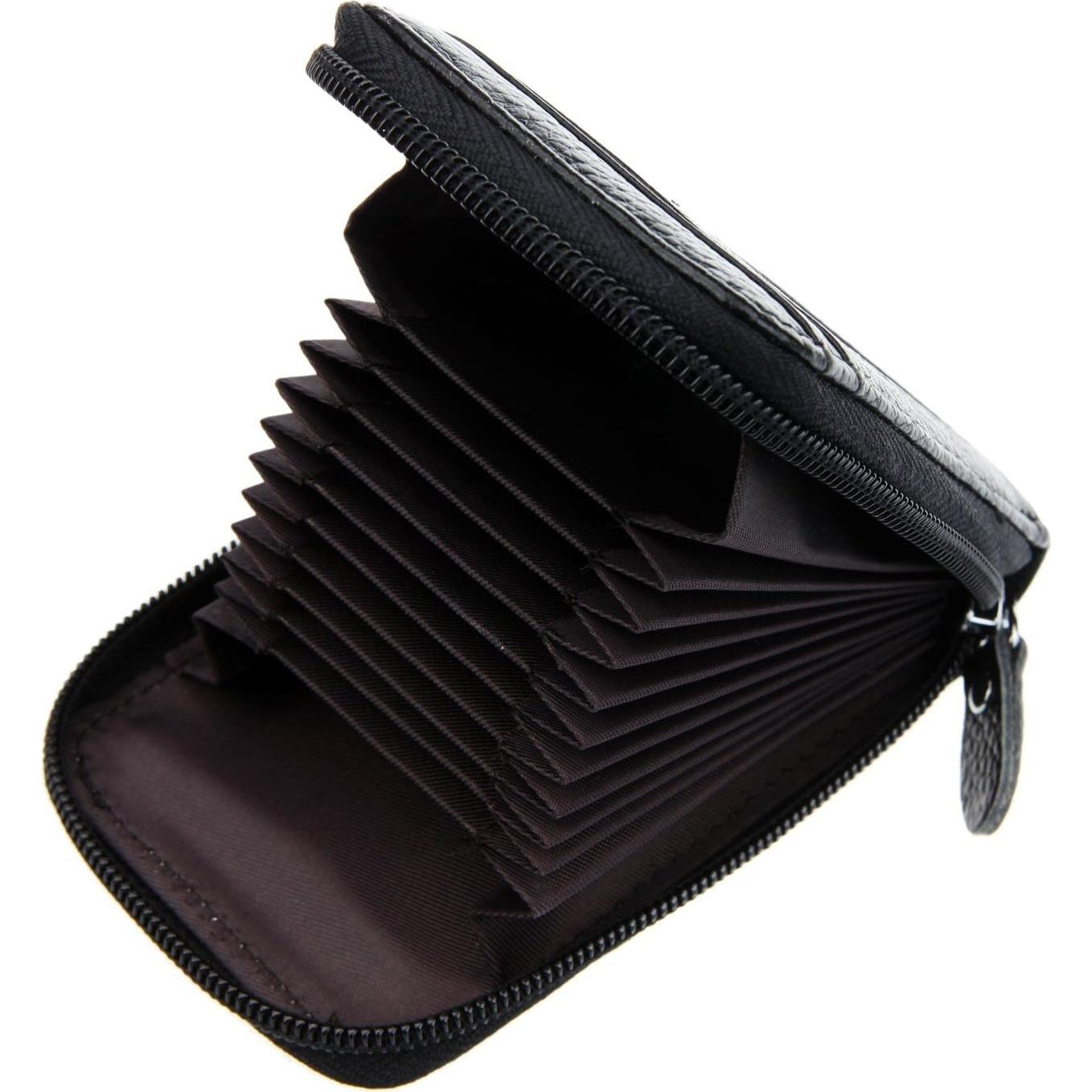 Caso Organizador de Tarjetas de Crédito DKER Cuero Negro RFID