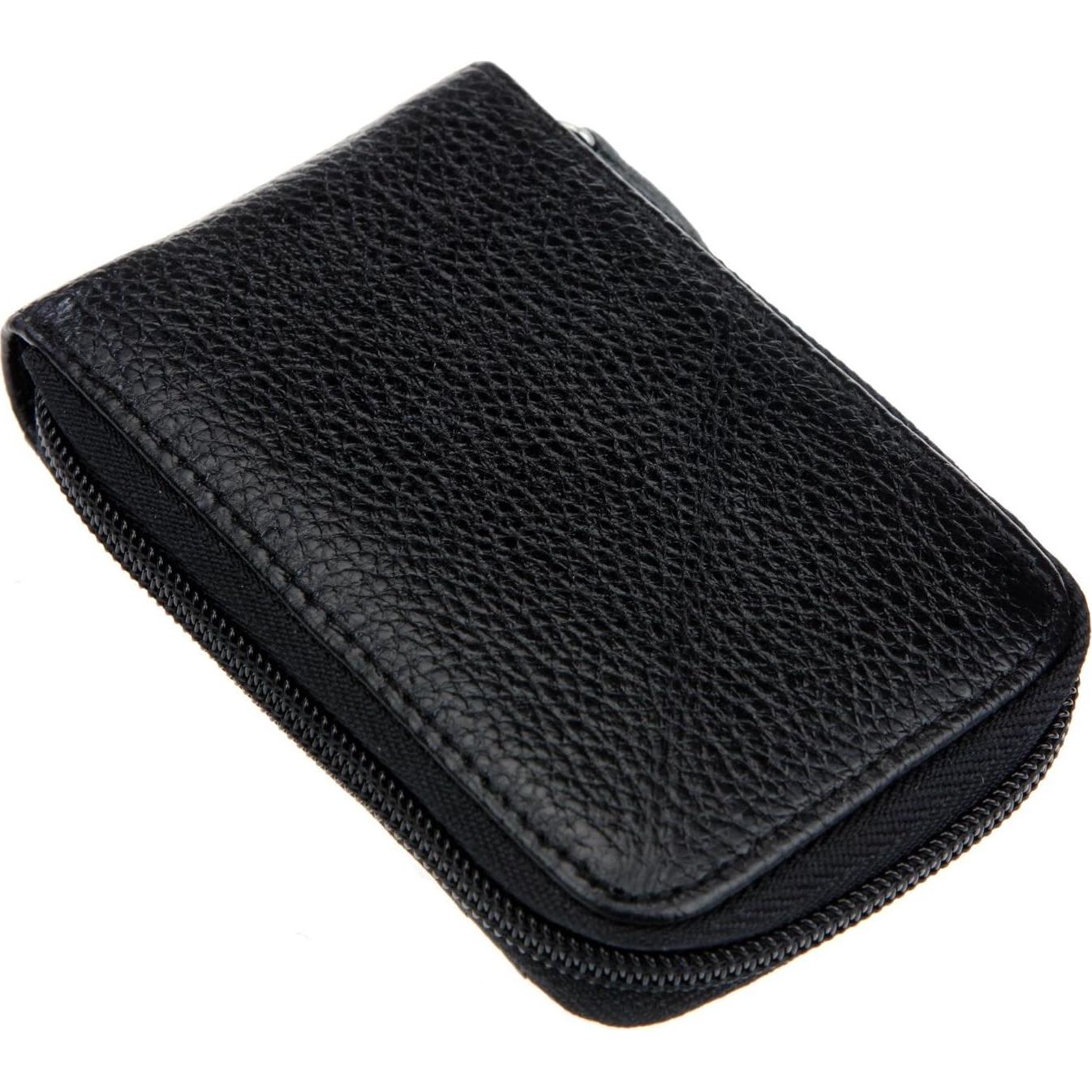 Caso Organizador de Tarjetas de Crédito DKER Cuero Negro RFID