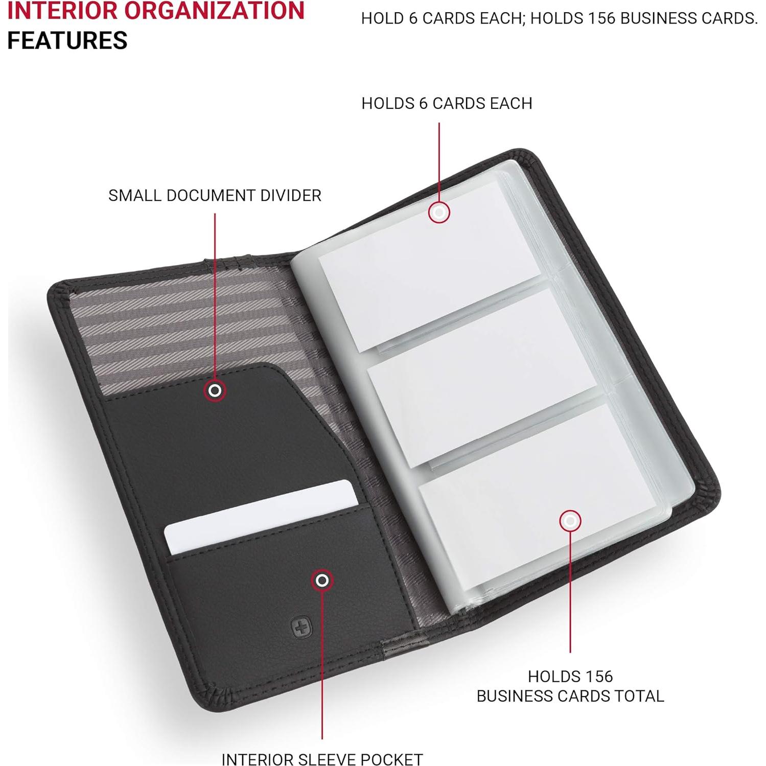 Archivo de Tarjetas Personales Wenger 156 Negro