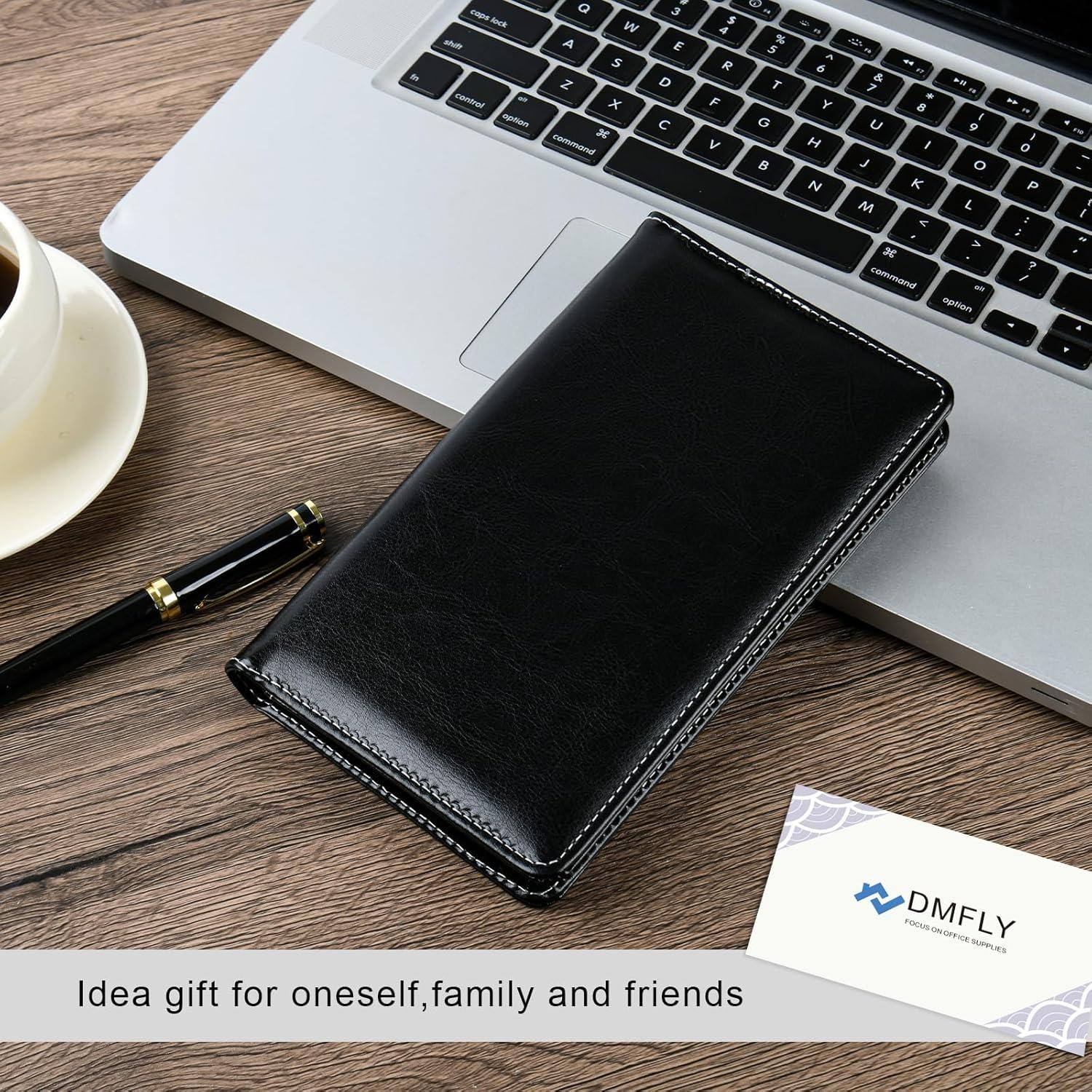 Organizador de Tarjetas de Visita DMFLY - Cuero PU Negro, 300 Tarjetas