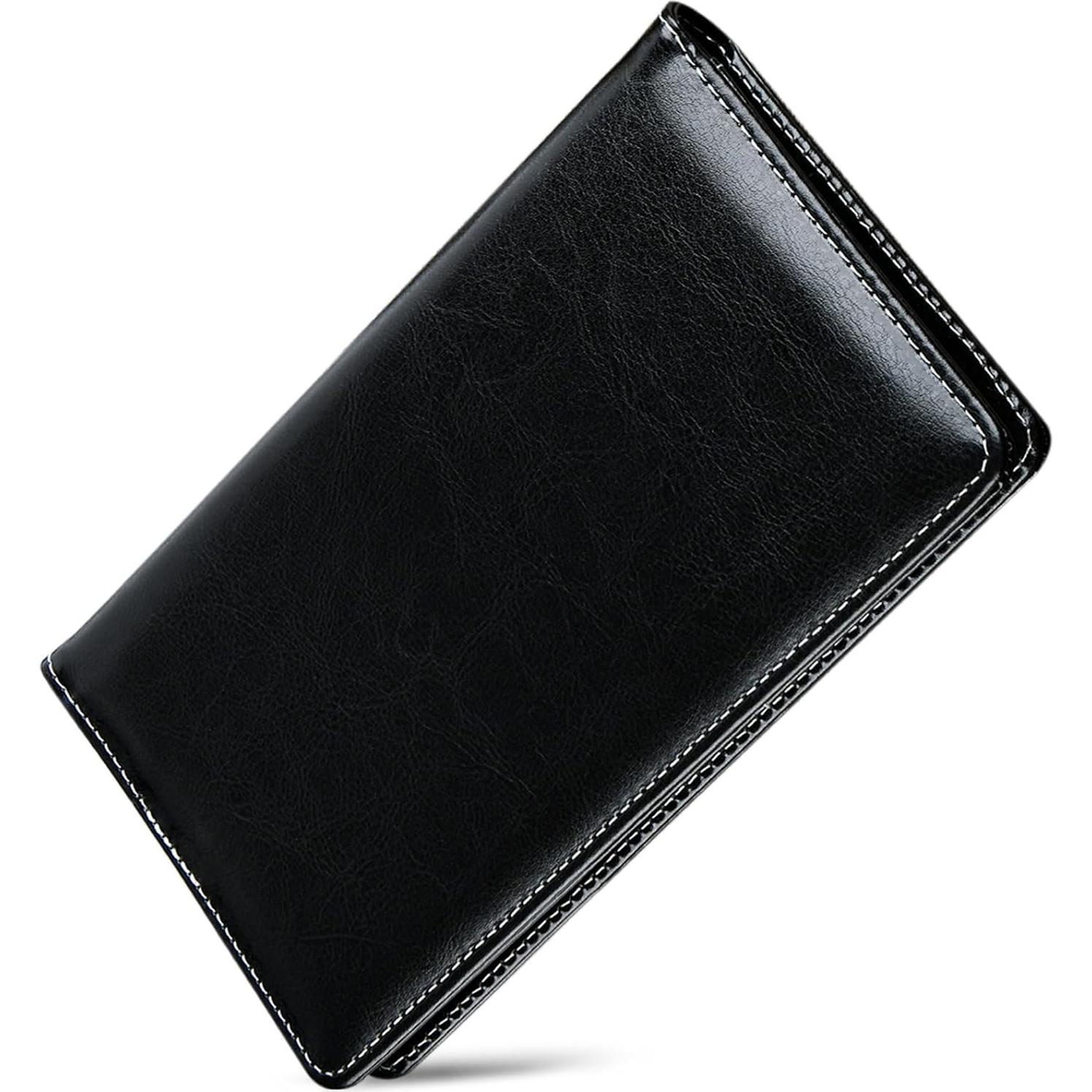 Organizador de Tarjetas de Visita DMFLY - Cuero PU Negro, 300 Tarjetas