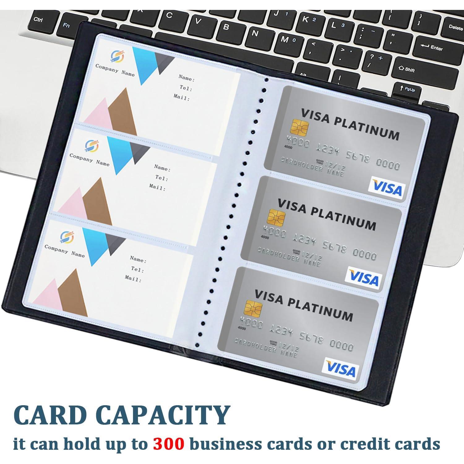 Soporte Organizador de Tarjetas de Negocios HUAHAITGCH Negro