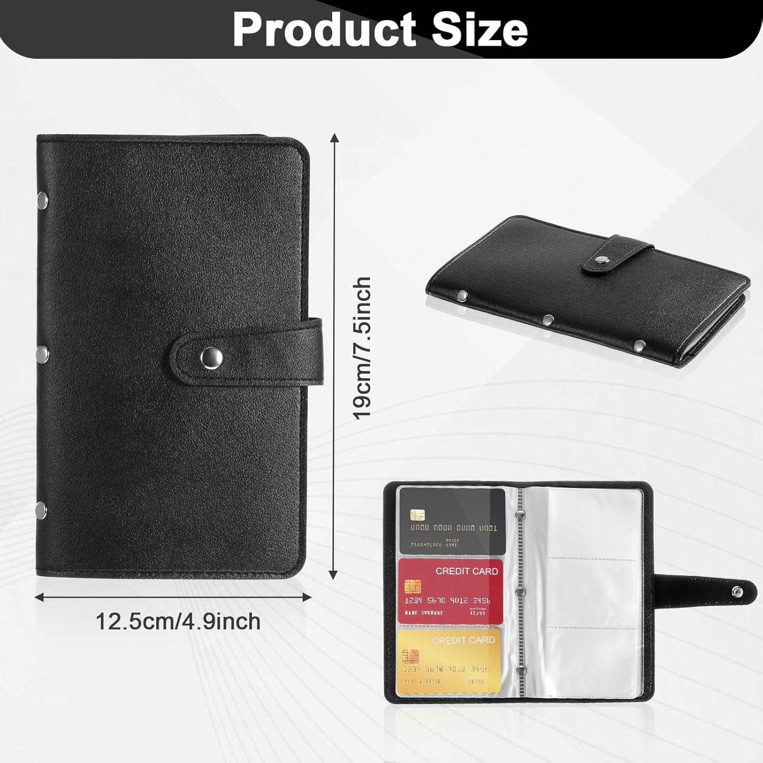 Organizador de Tarjetas de Crédito Exclaith con 96 Ranuras Negro