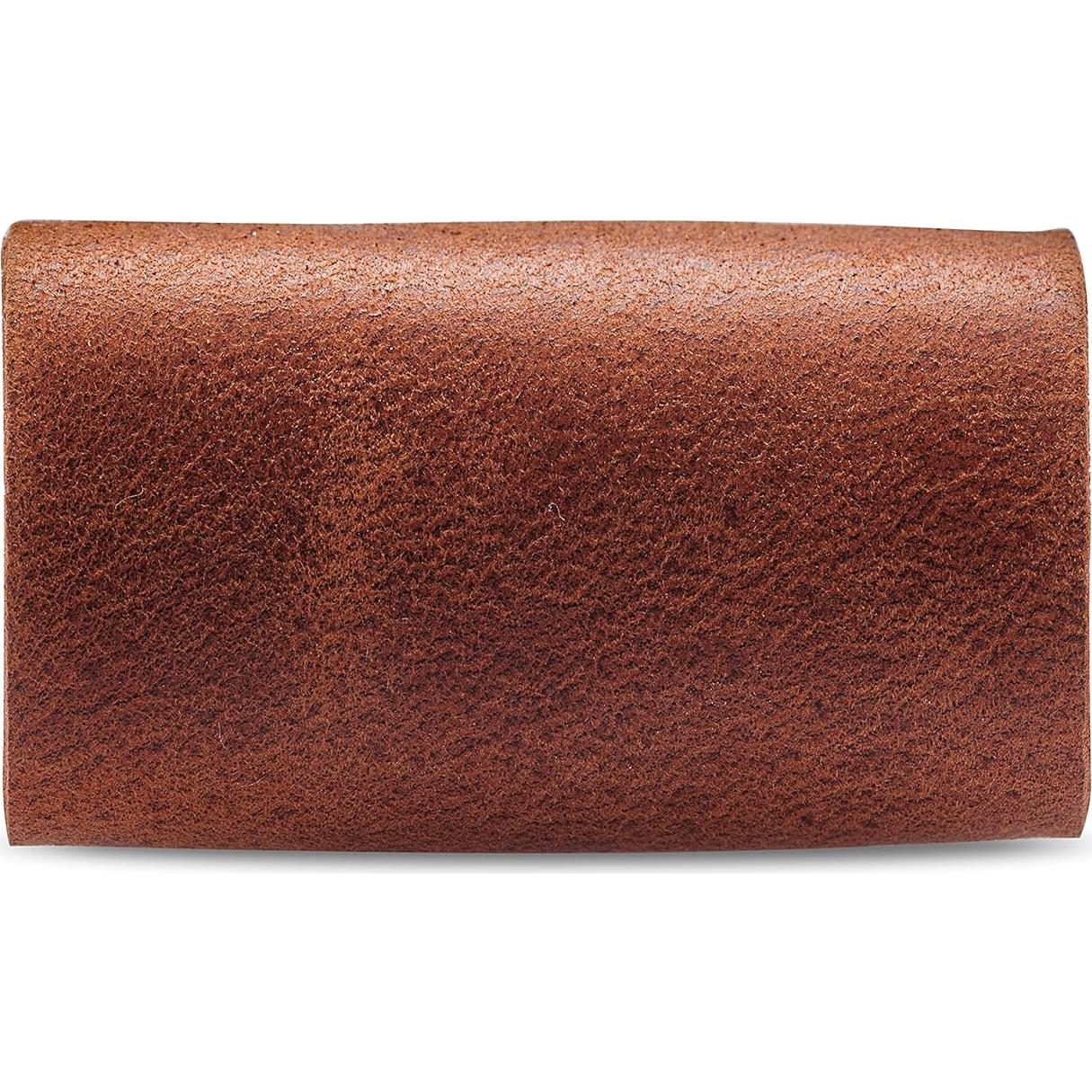 Cubierta Protectora de Afeitar de Cuero Auténtico Cognac