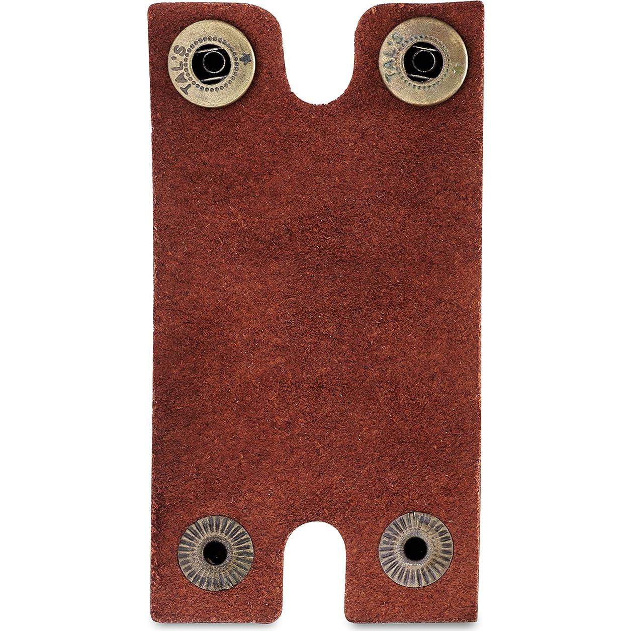 Cubierta Protectora de Afeitar de Cuero Auténtico Cognac