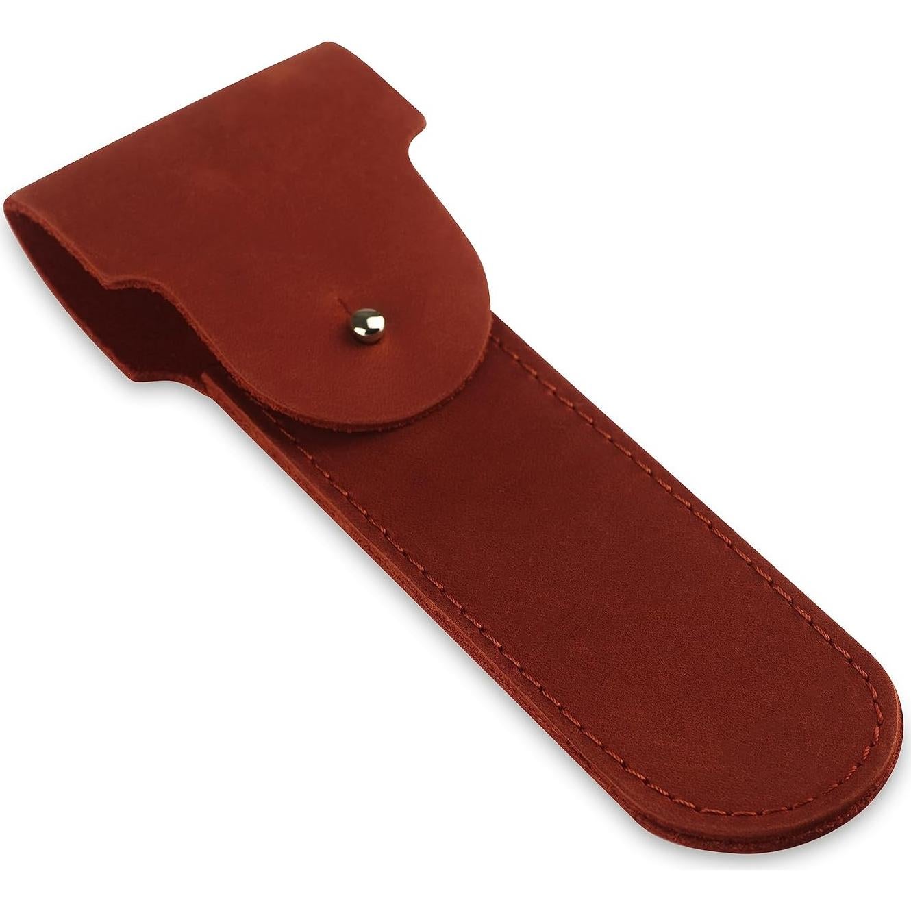 Funda de Cuero para Afeitadora Doble Filo - Cognac
