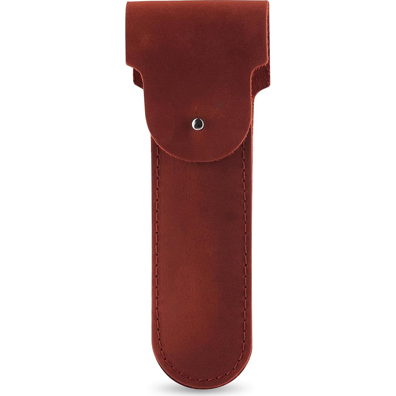 Funda de Cuero para Afeitadora Doble Filo - Cognac