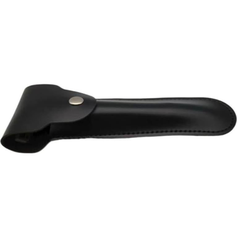 Funda de cuero negro para maquinilla de afeitar de doble filo