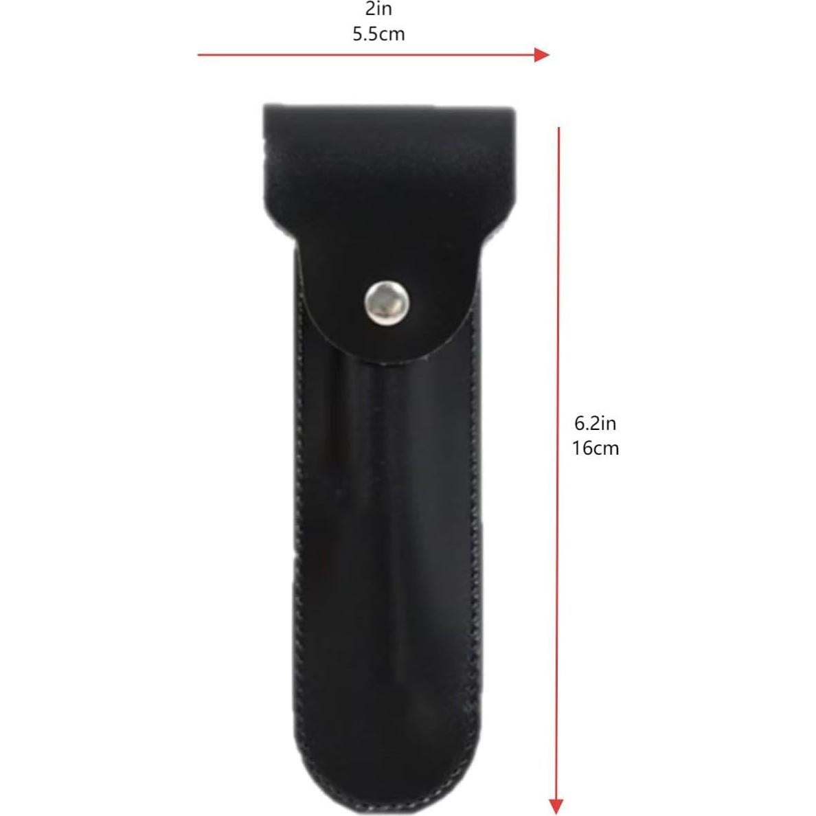 Funda de cuero negro para maquinilla de afeitar de doble filo