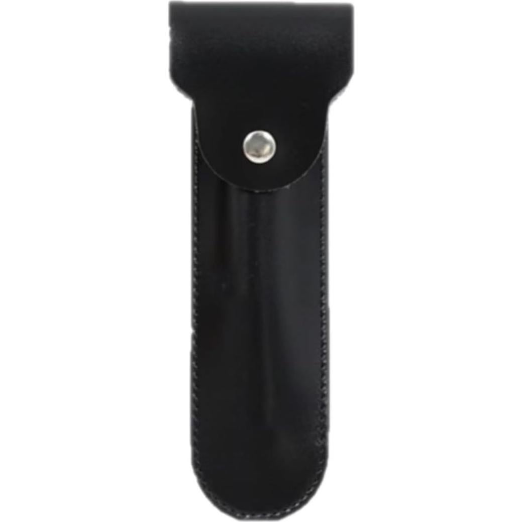 Funda de cuero negro para maquinilla de afeitar de doble filo